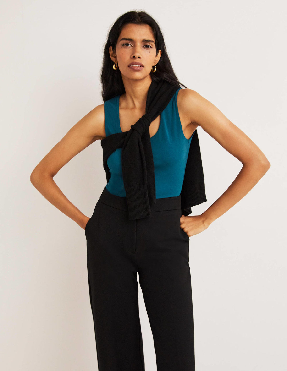 Double Layer Front Vest-Baltic Blue-2