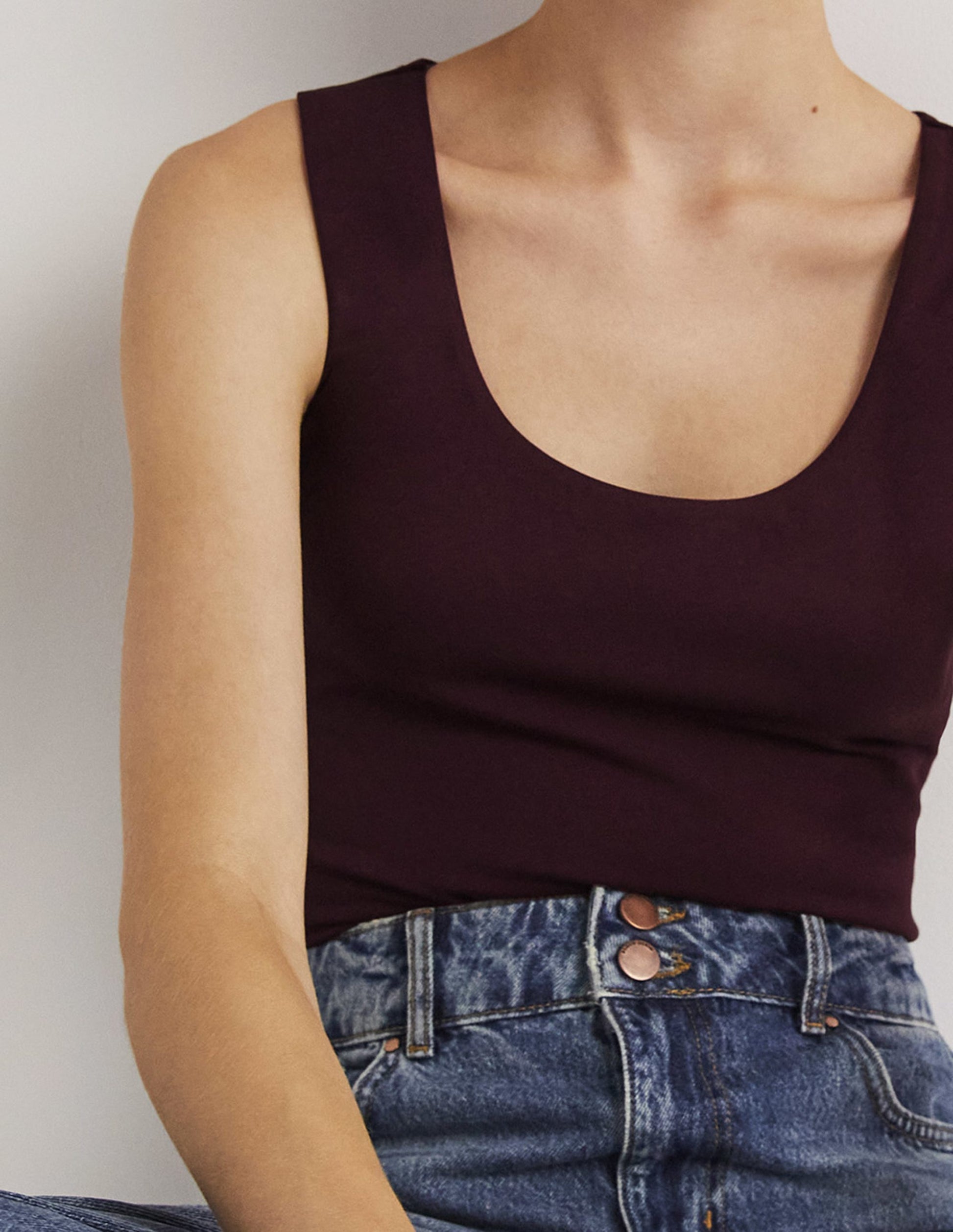 Double Layer Front Vest-Mulled Wine Purple-2