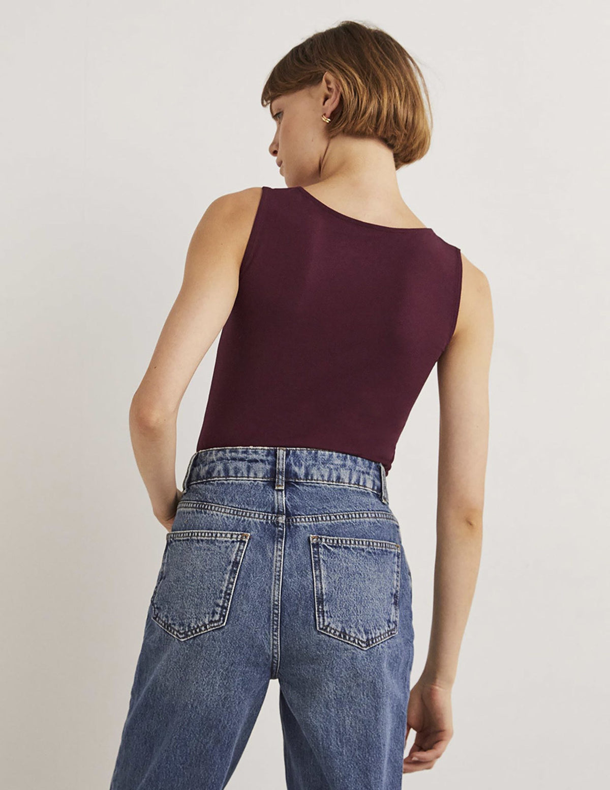 Double Layer Front Vest-Mulled Wine Purple-3