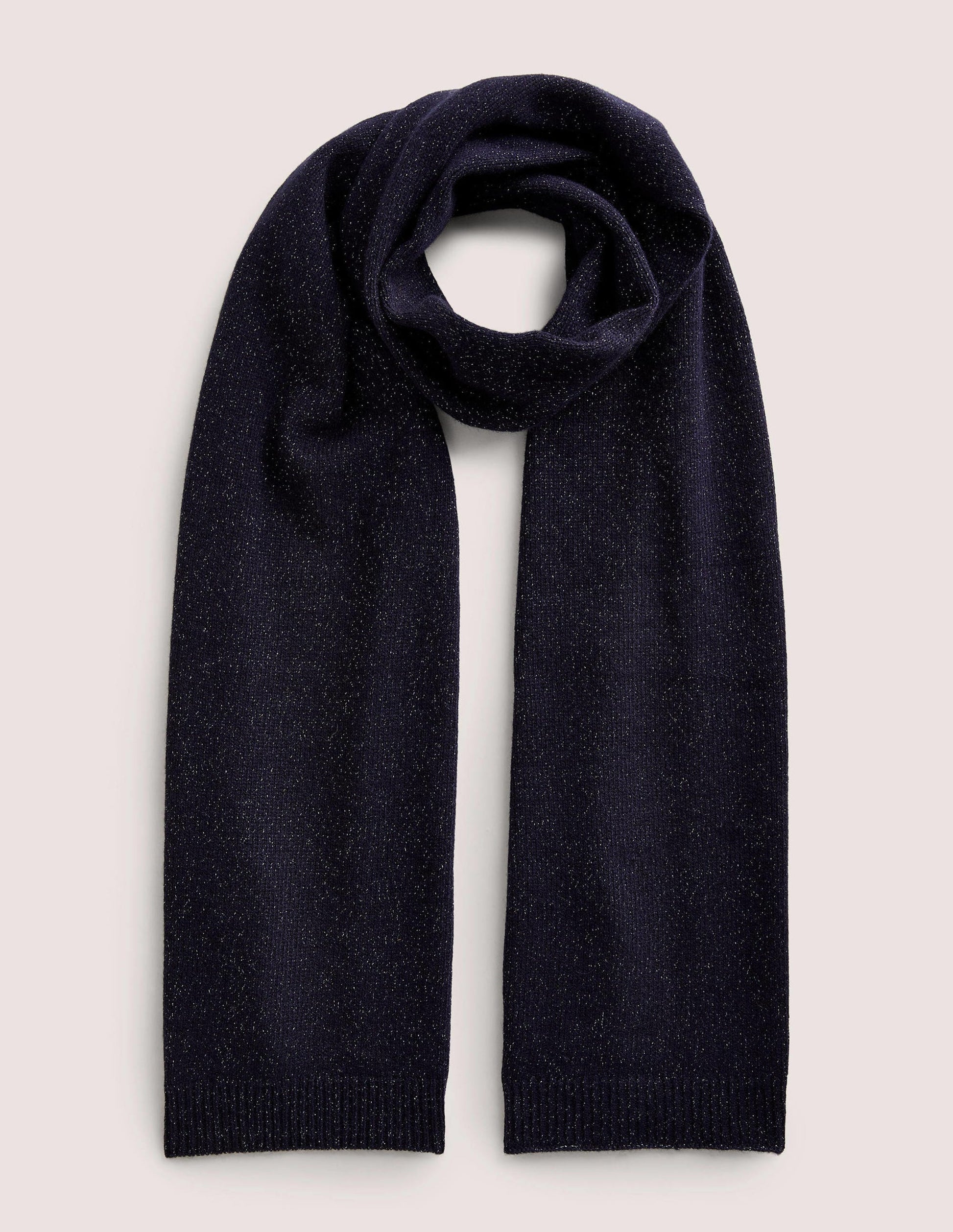 Sparkle Cashmere Scarf-Navy-1