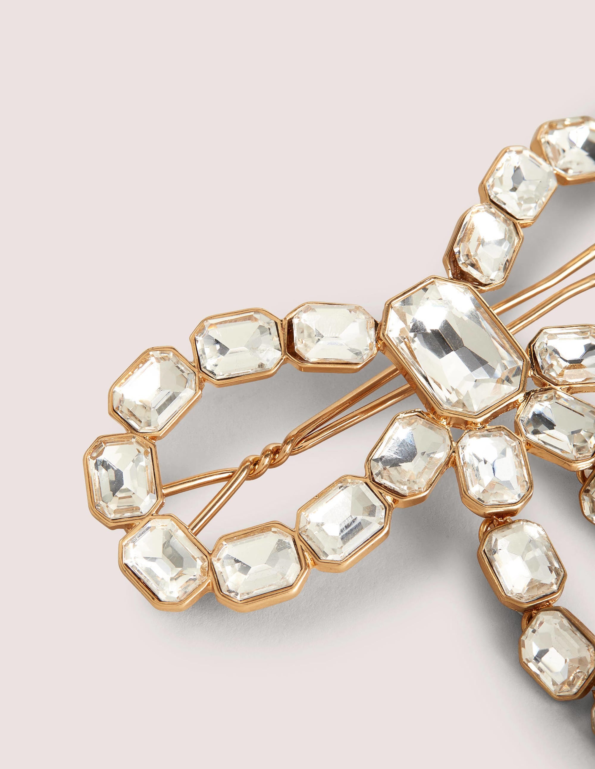 Bow Embellished Hair Slide-Clear - Image 3