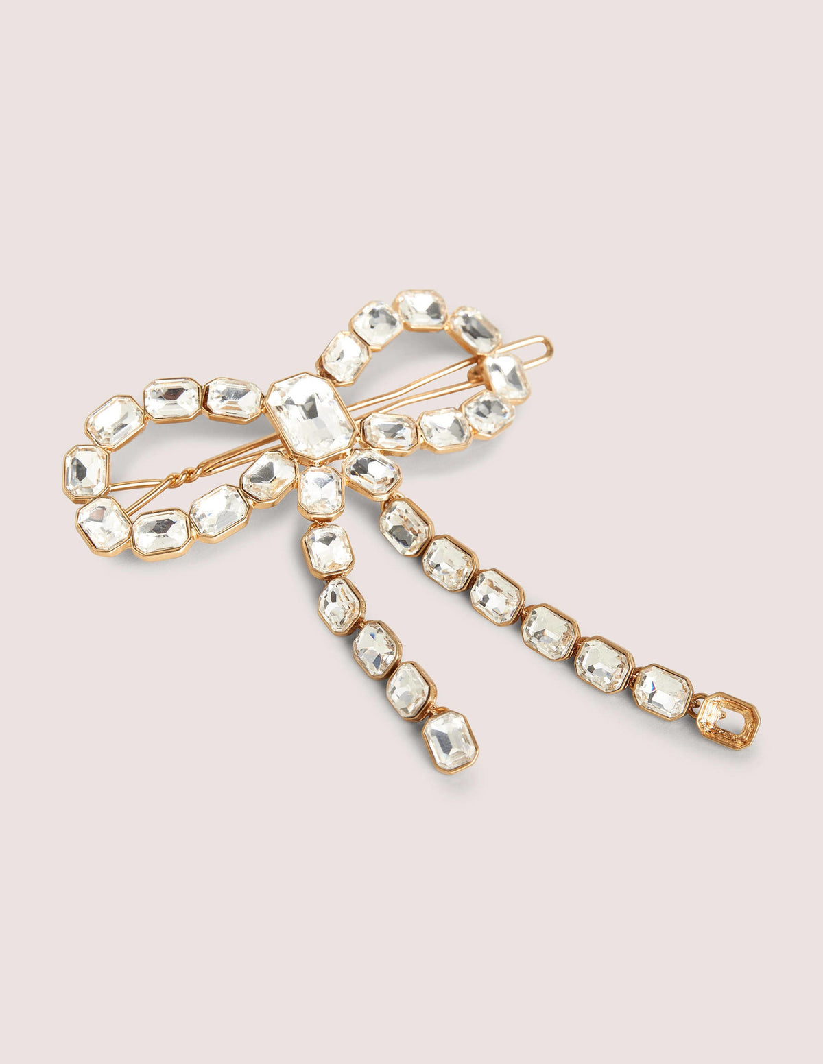 Bow Embellished Hair Slide-Clear - Image 2