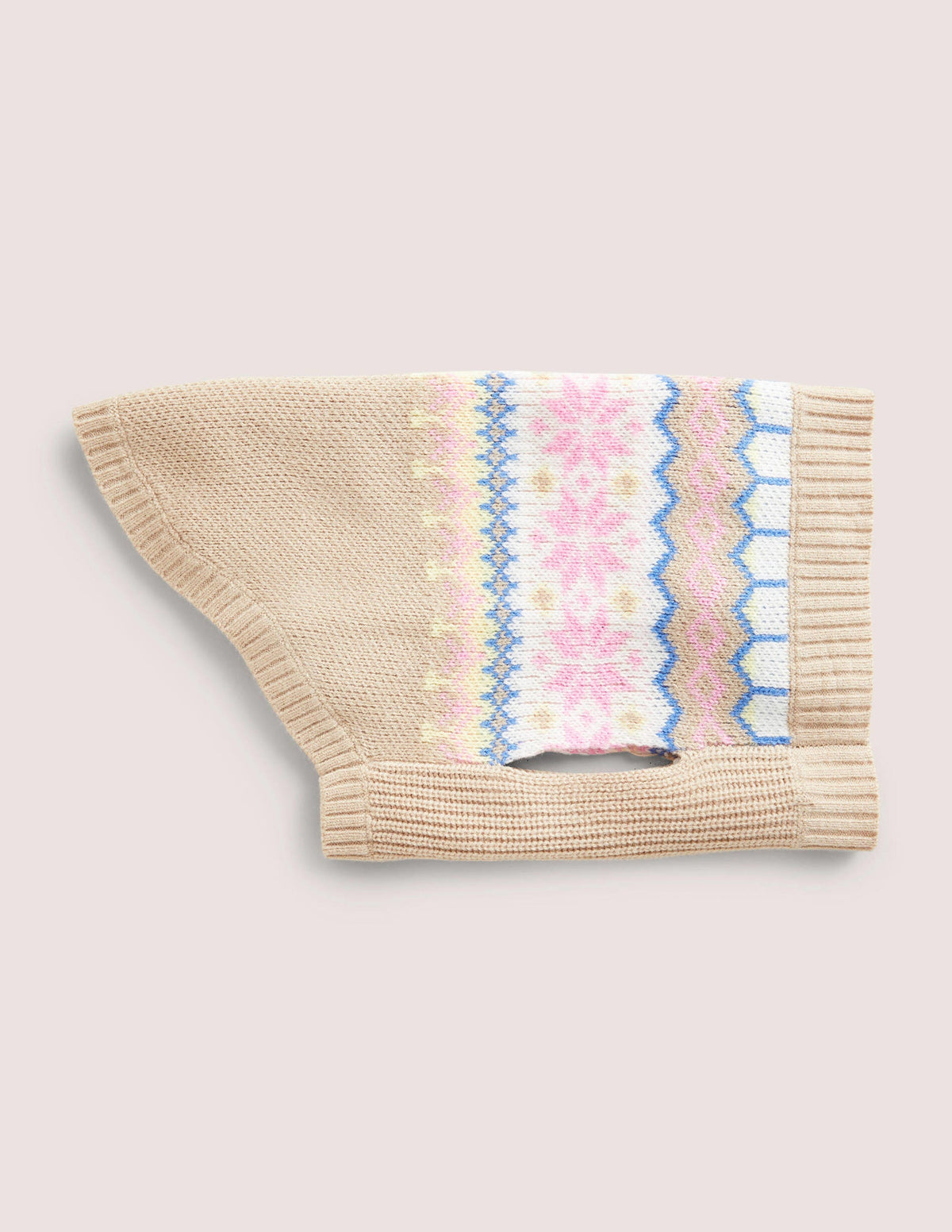 Dog Fair Isle Jumper-Mink Melange - Image 1