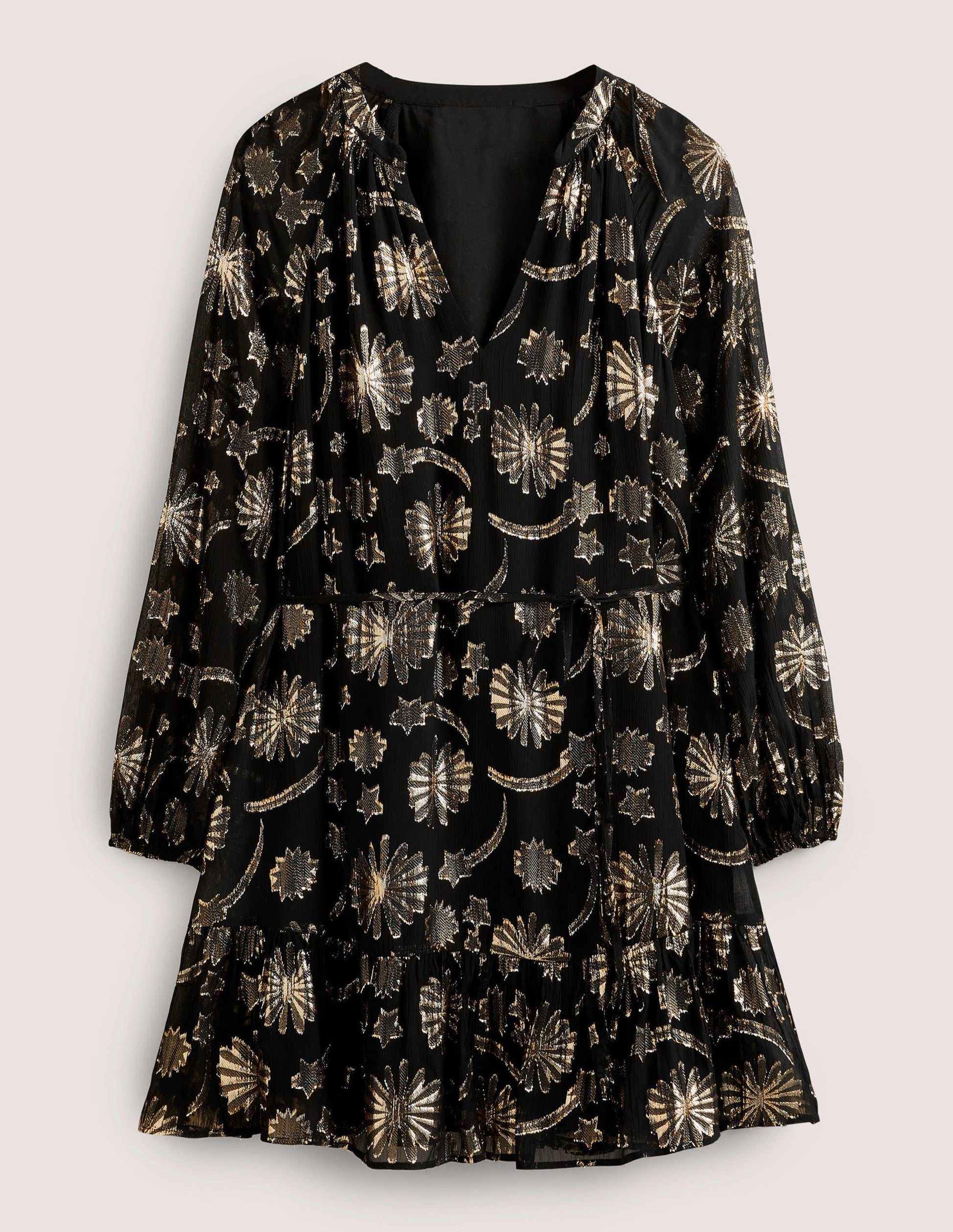 Swing Mini Party Dress-Firework Jacquard-8