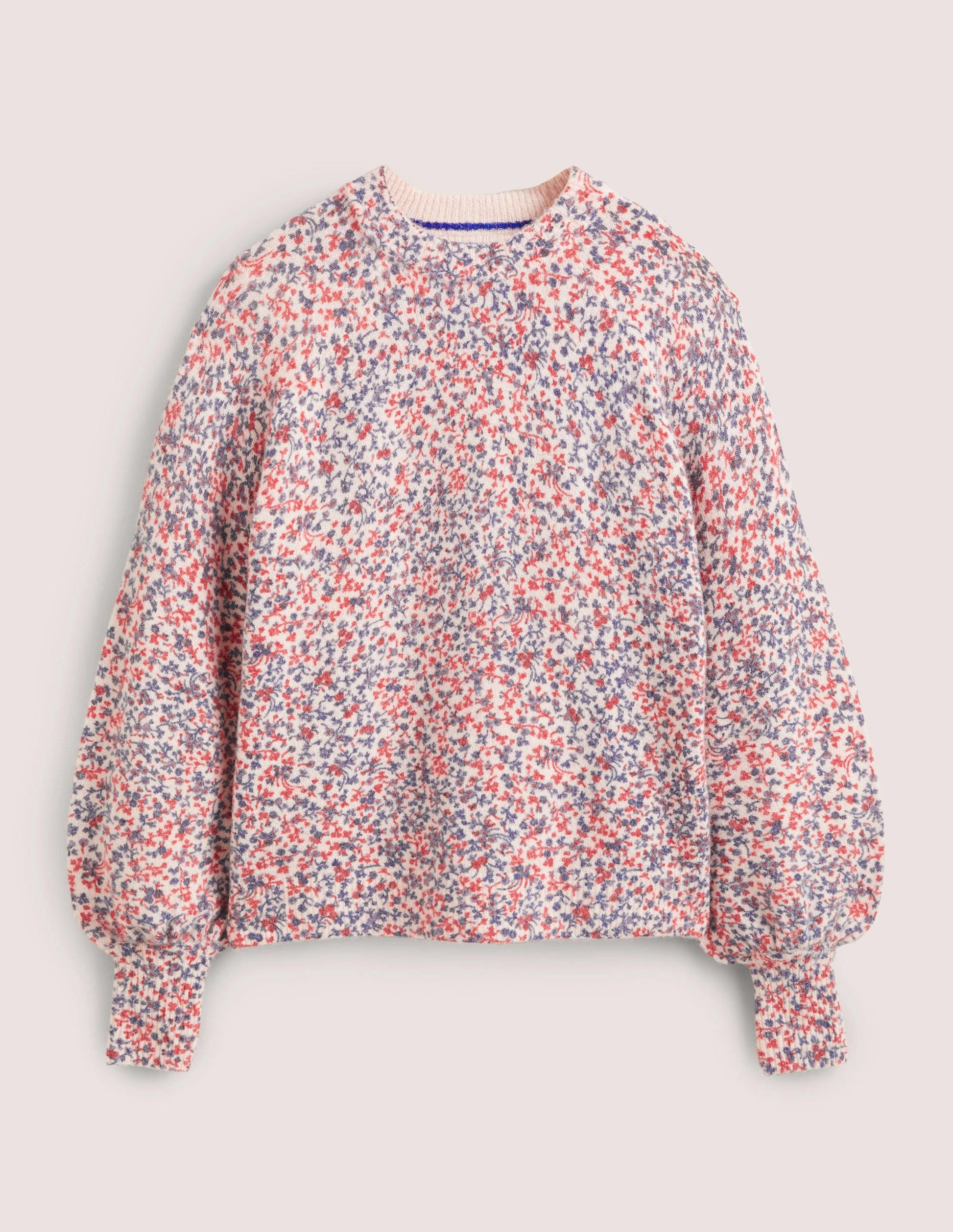 Blouson Sleeve Fluffy Jumper-Milkshake, Wild Vine-5