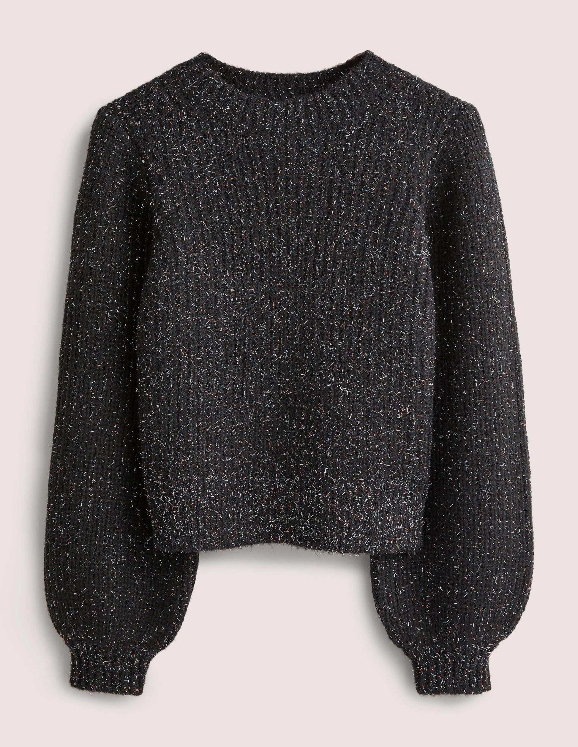 Chunky Ribbed Jumper-Black Sparkle-7