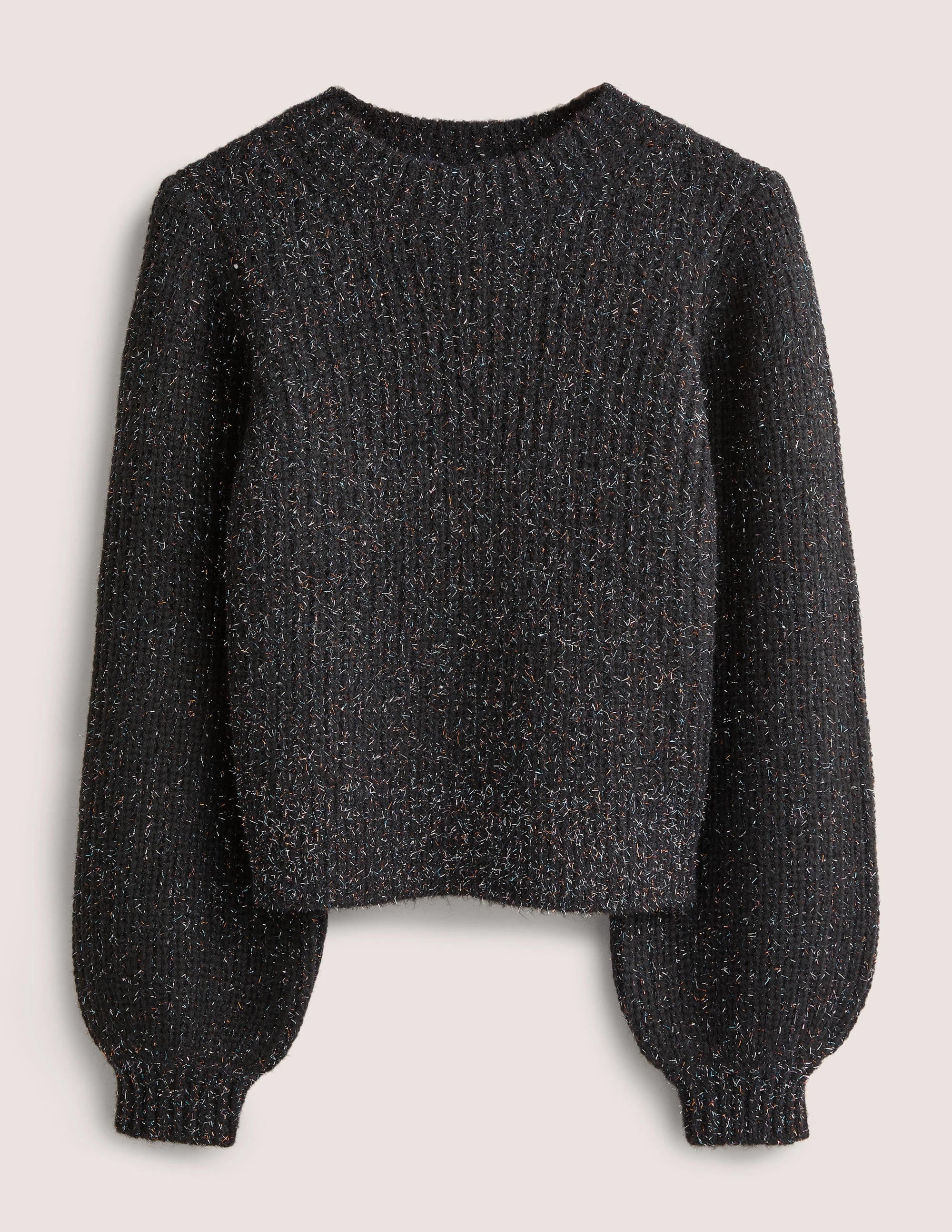 Chunky Ribbed Jumper-Black Sparkle - Image 7