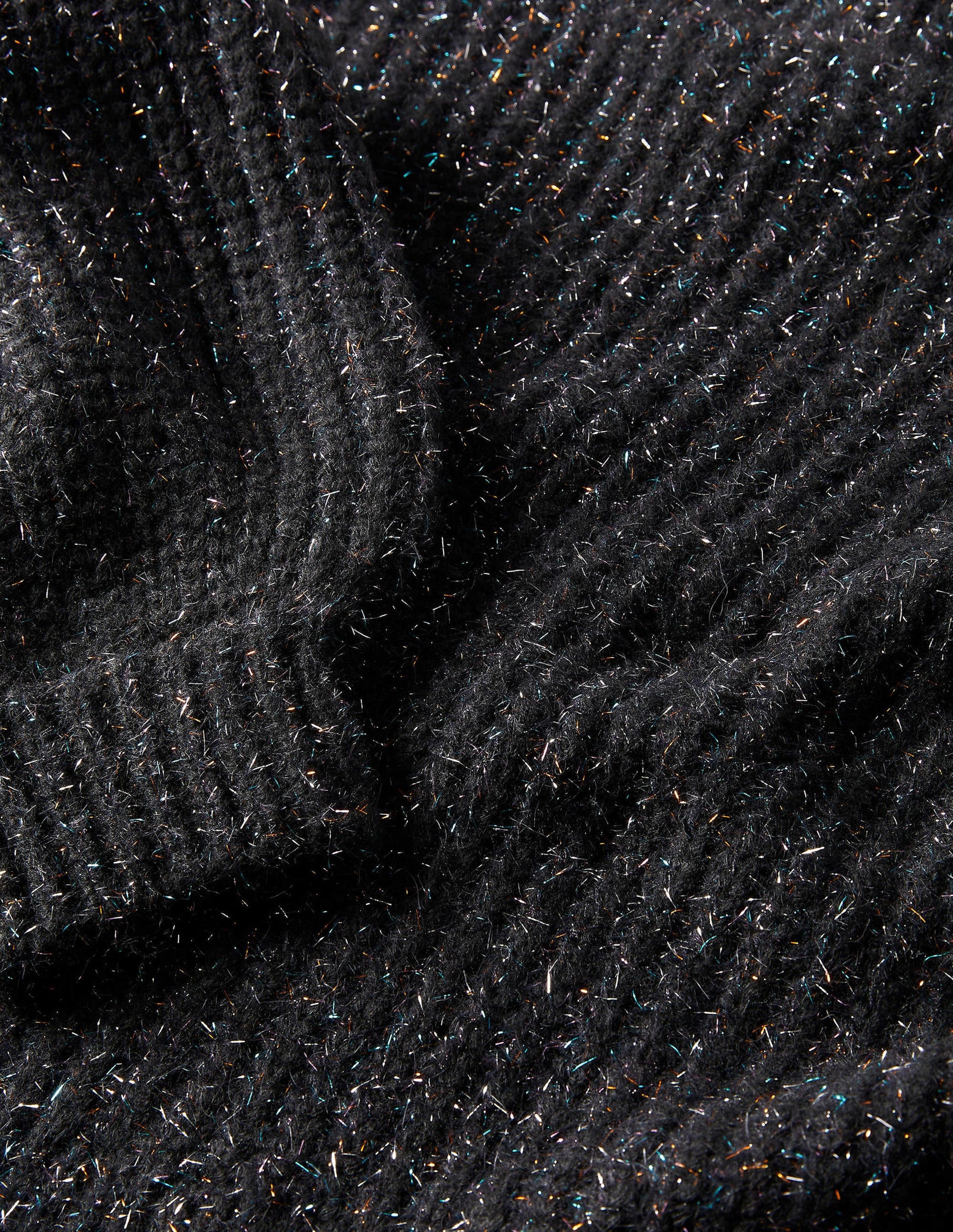 Chunky Ribbed Jumper-Black Sparkle-8