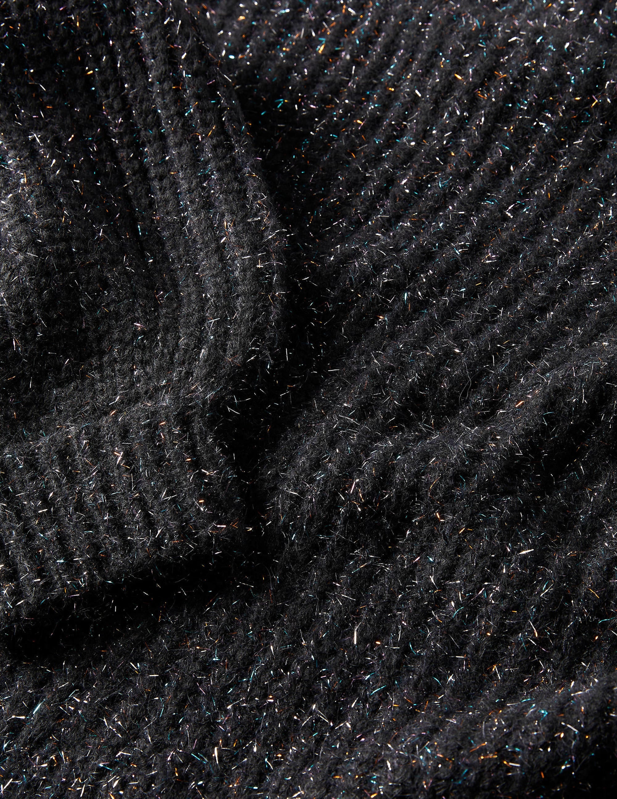 Chunky Ribbed Jumper-Black Sparkle - Image 8