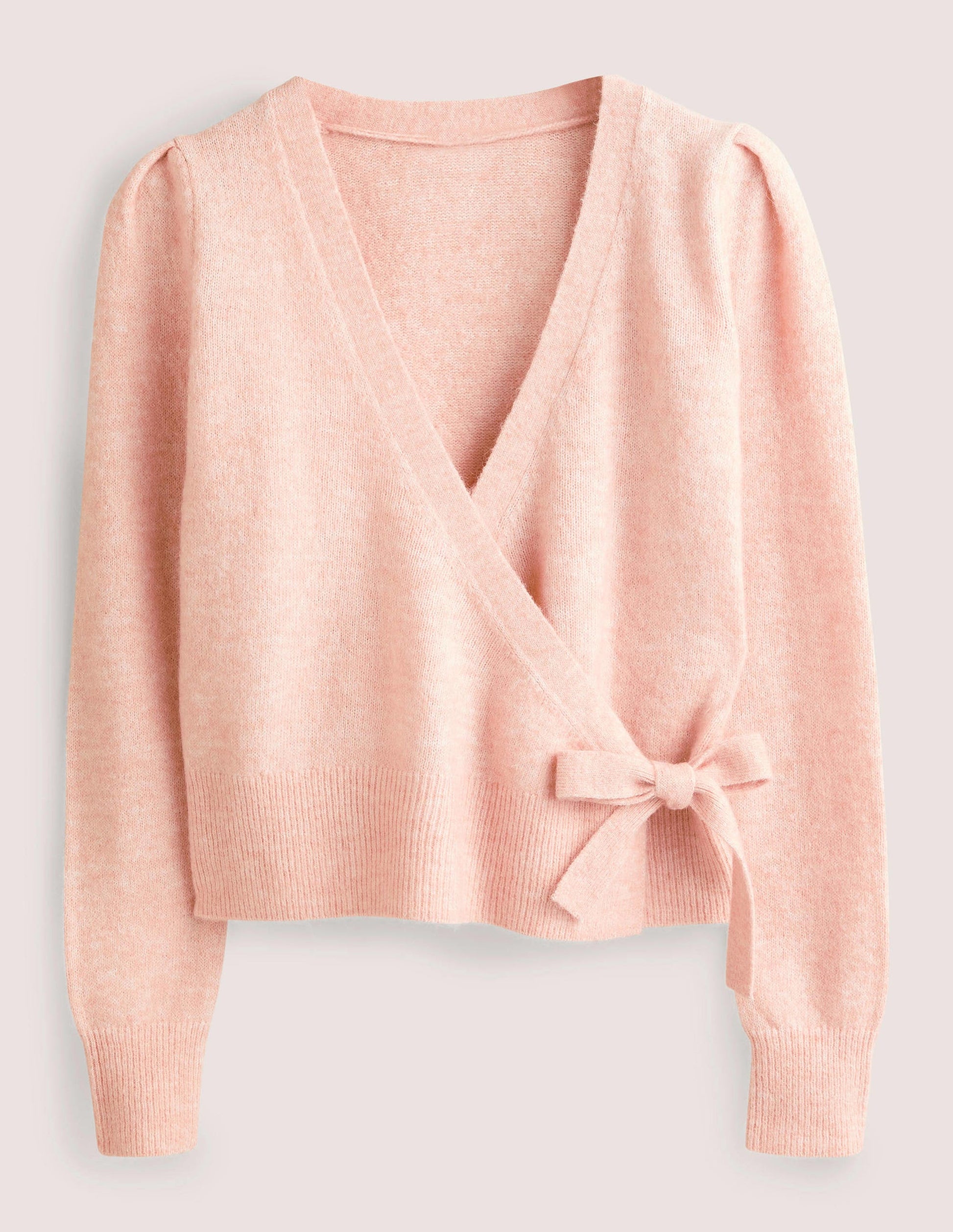 Fluffy Wrap Cardigan-Pink Frosting-8