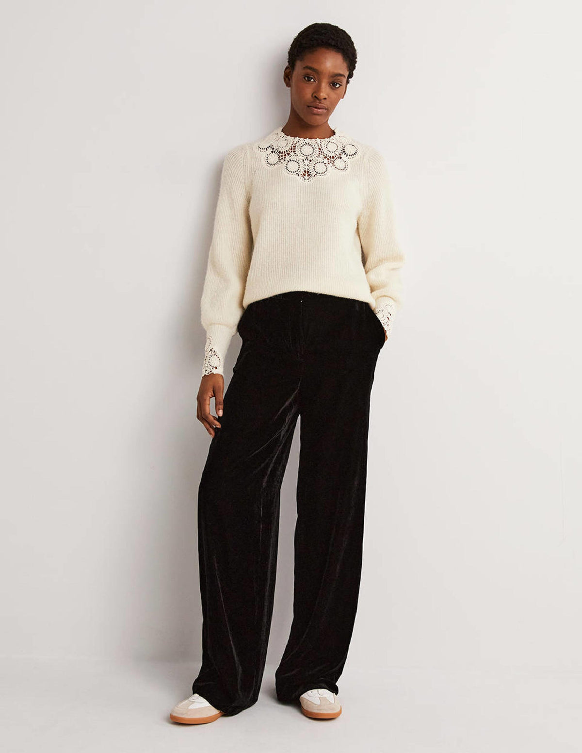 Detail Fluffy Jumper-Warm Ivory Embroidery - Image 5
