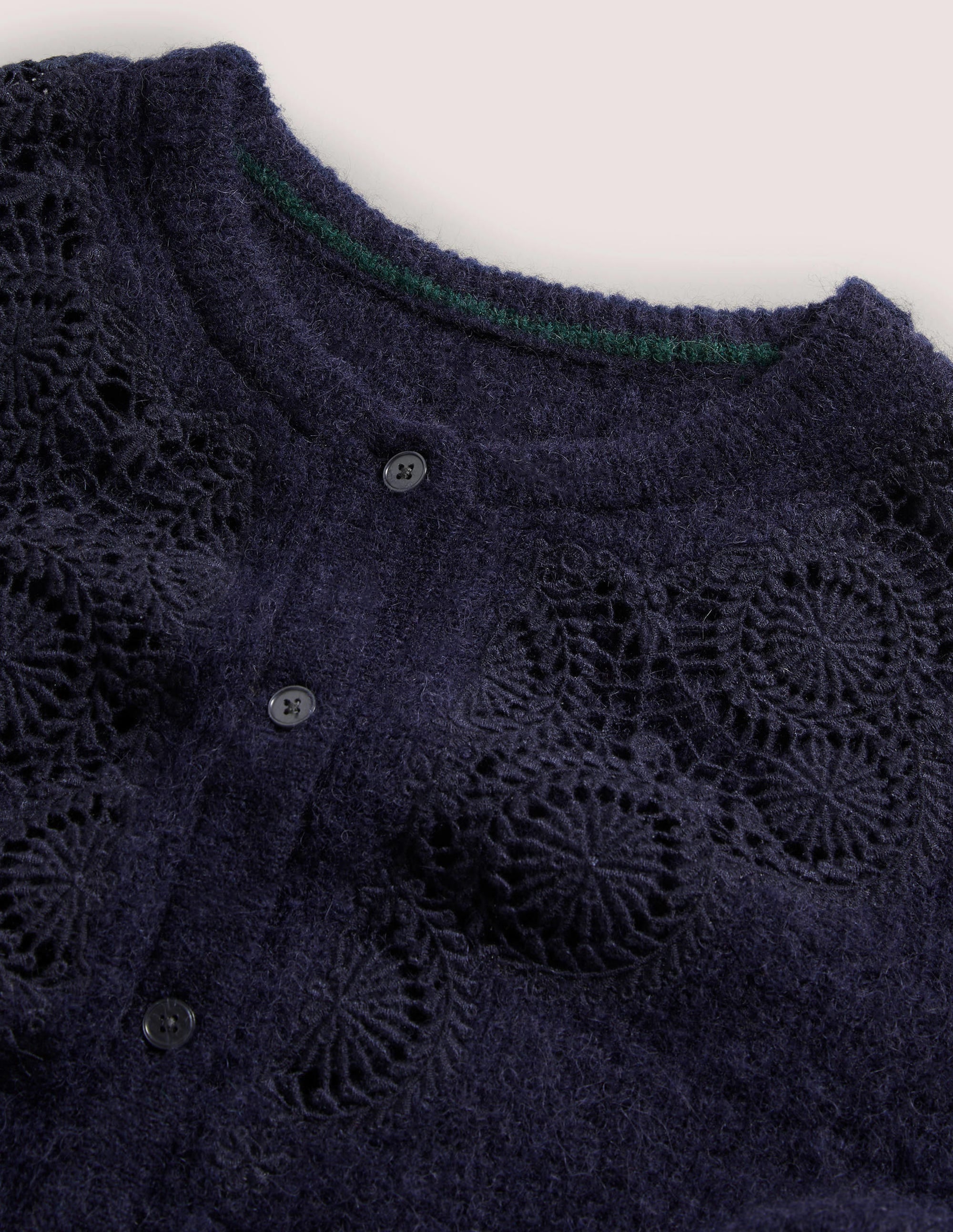 Detail Fluffy Cardigan-Navy Embroidery - Image 7