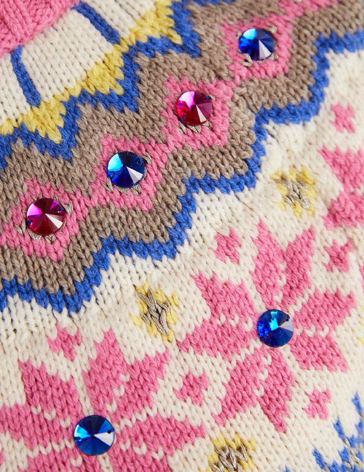 Embellished Fair Isle Jumper-Mink, Embellished Fair Isle - Image 2