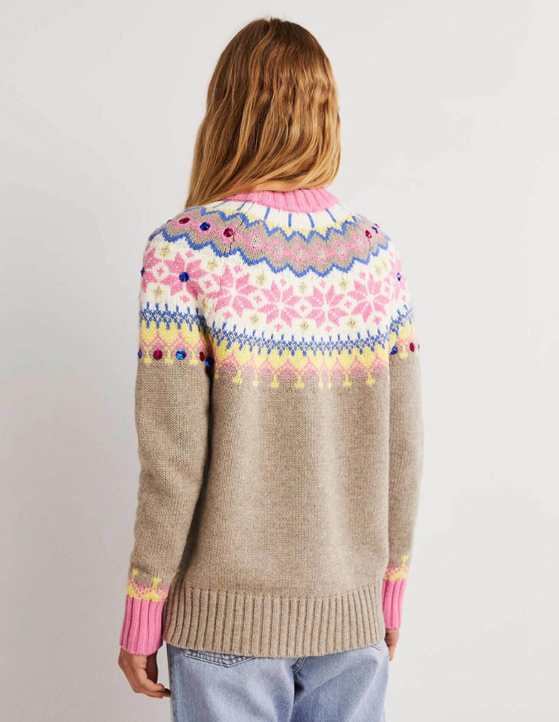 Embellished Fair Isle Jumper-Mink, Embellished Fair Isle-3