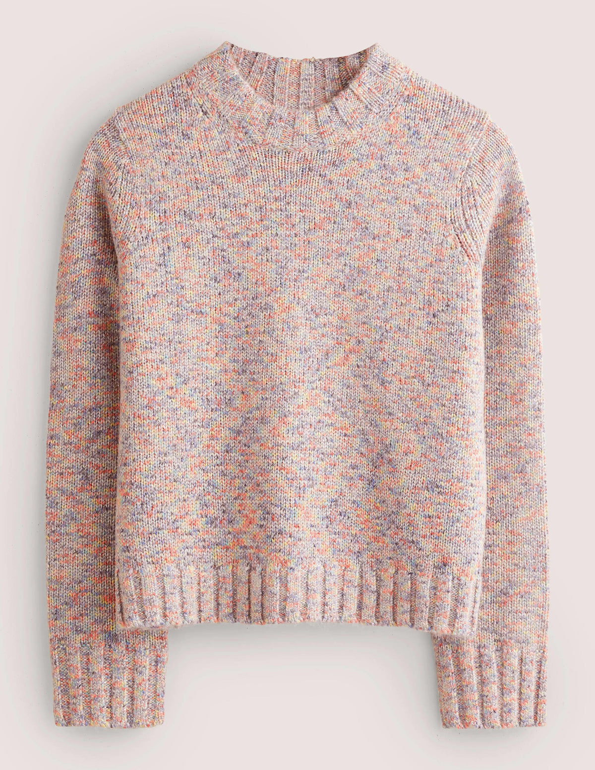 Speckled Fluffy Jumper-Grey Melange-5