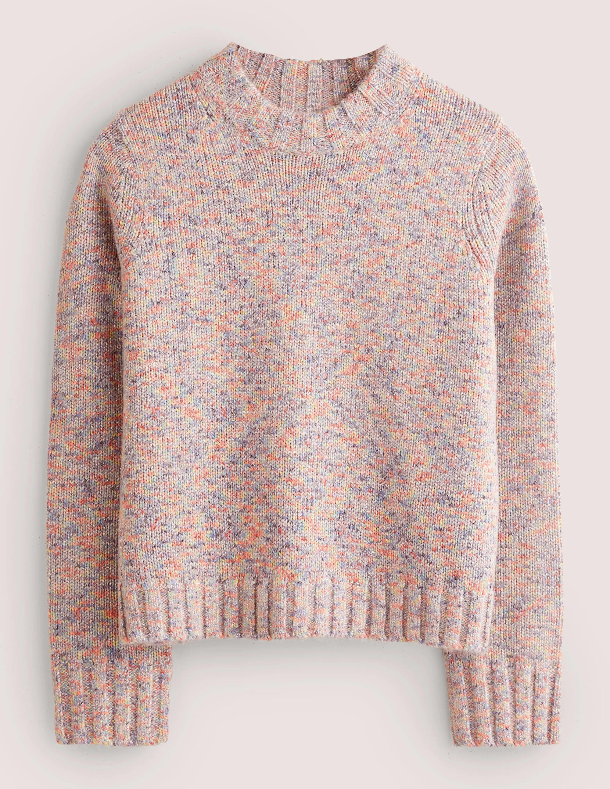 Speckled Fluffy Jumper-Grey Melange - Image 5