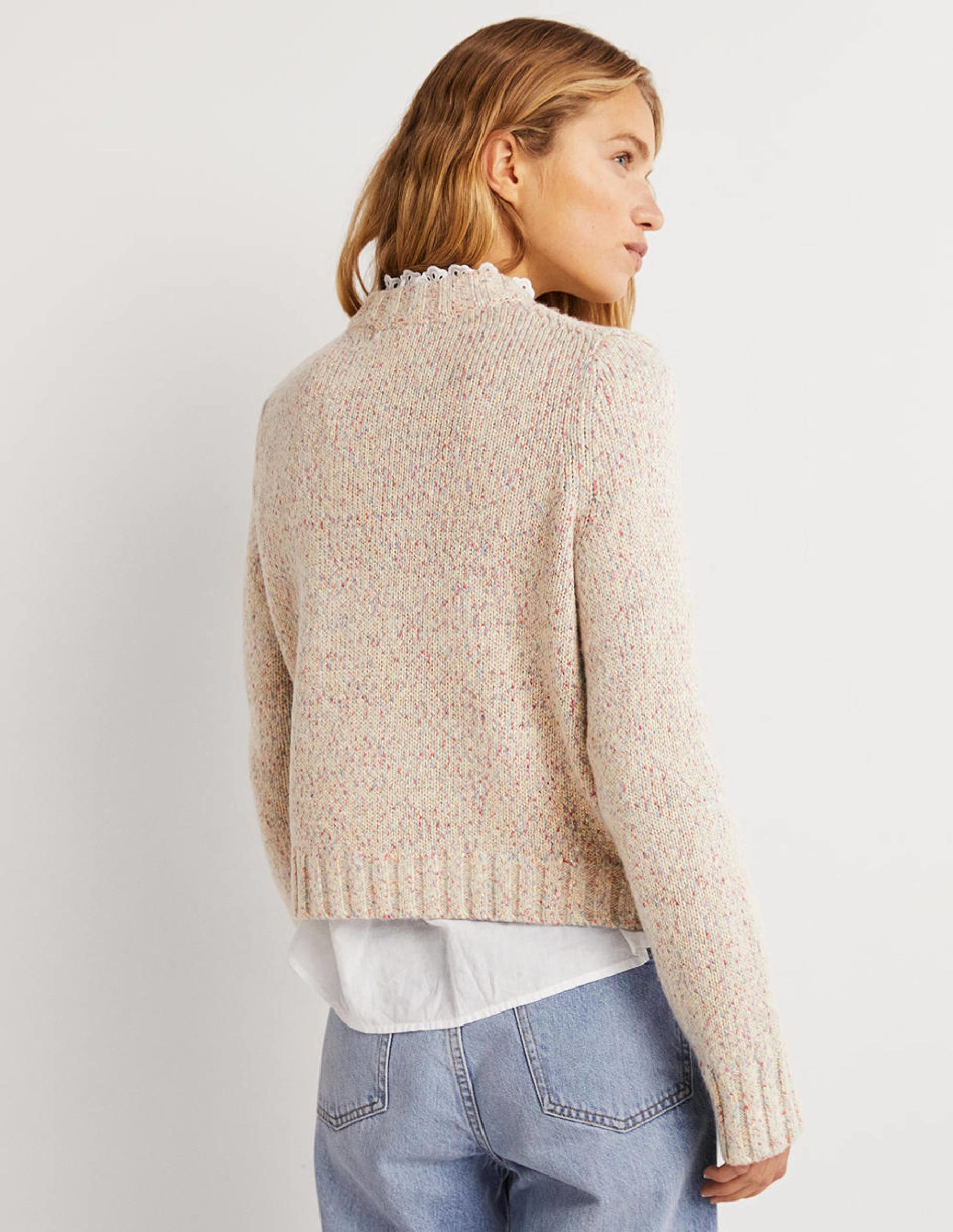 Speckled Fluffy Jumper-Ivory - Image 3
