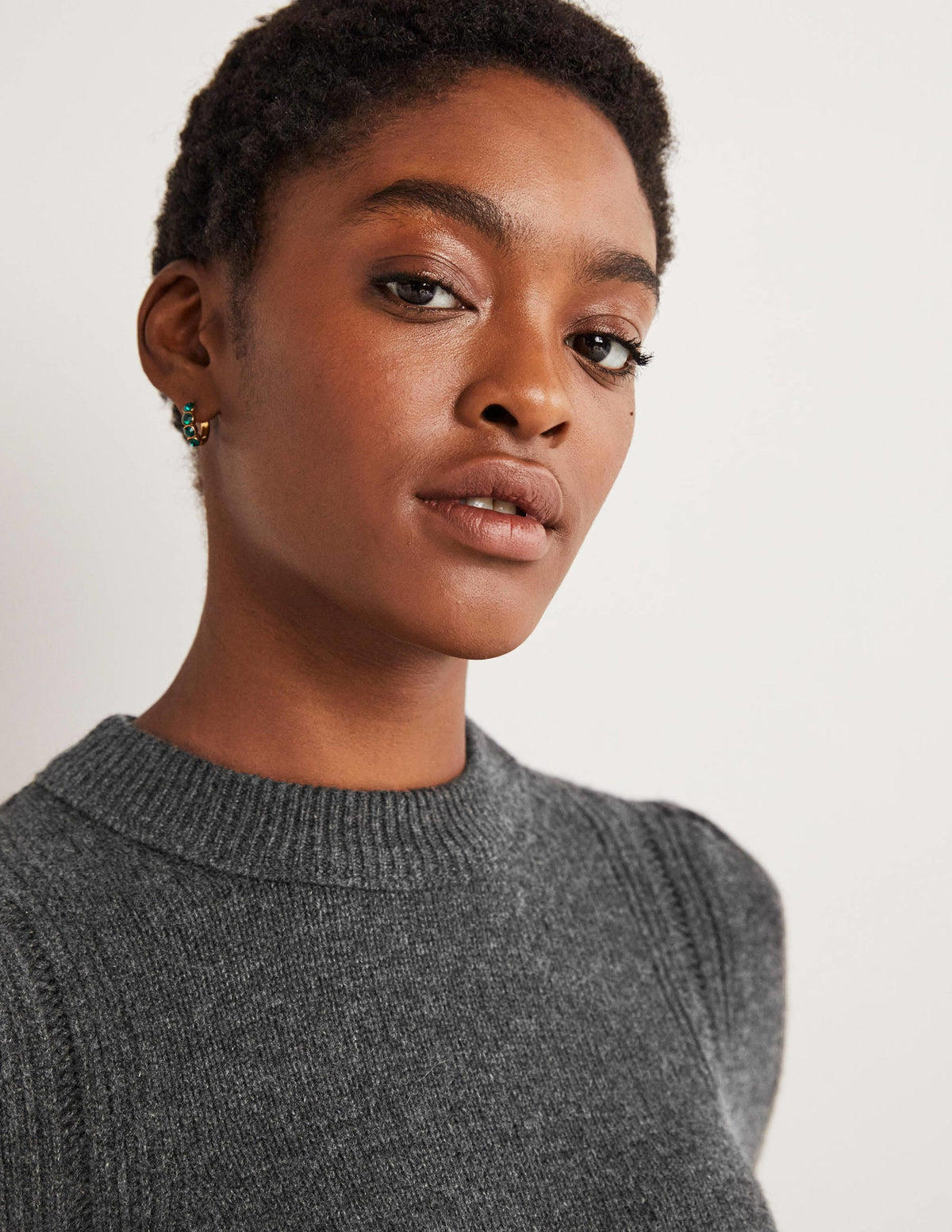 Lofty Cashmere Jumper-Charcoal Melange-5