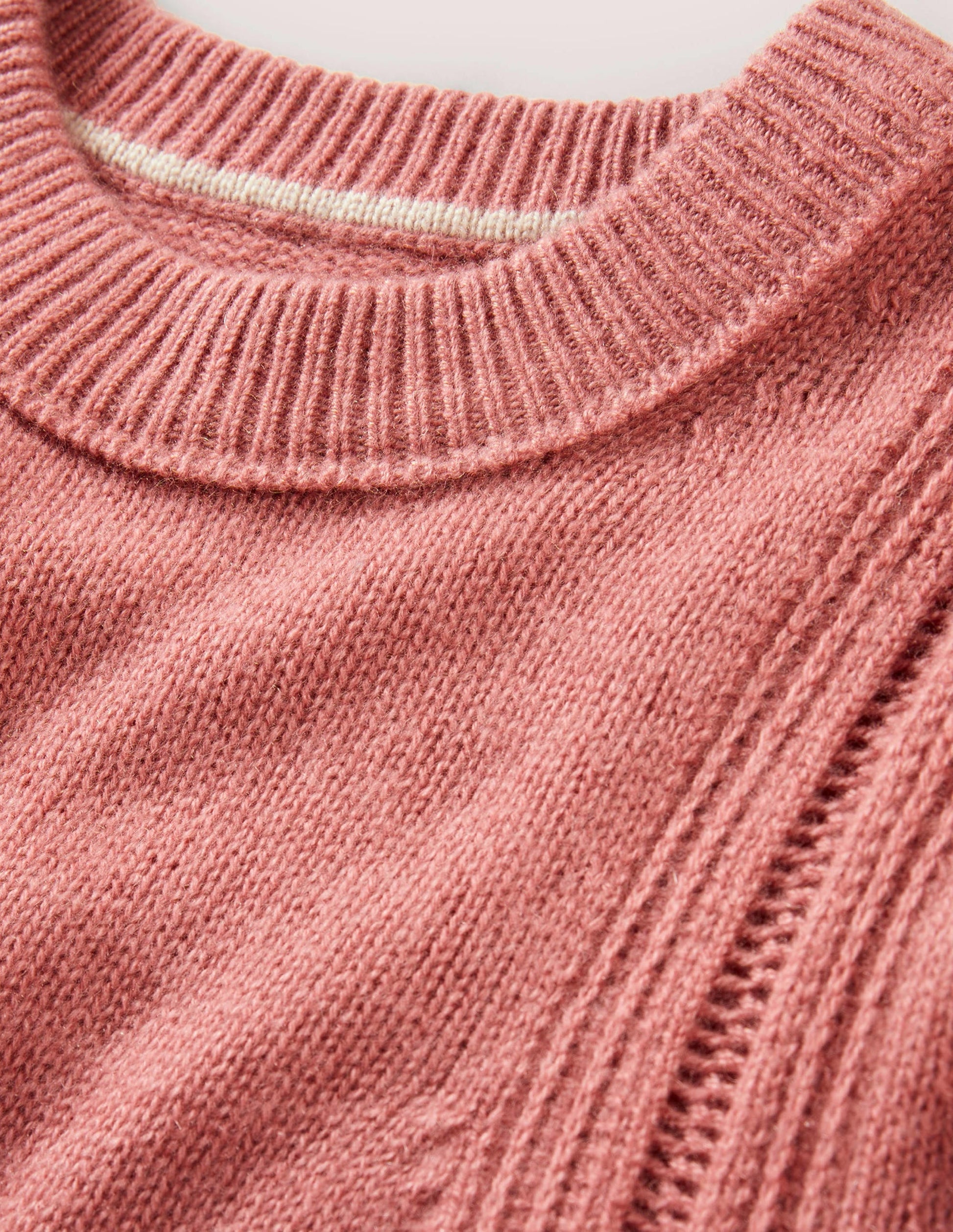Lofty Cashmere Jumper-Dusty Red Melange-7