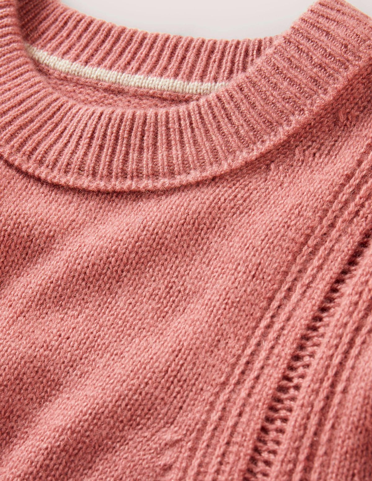 Lofty Cashmere Jumper-Dusty Red Melange - Image 7