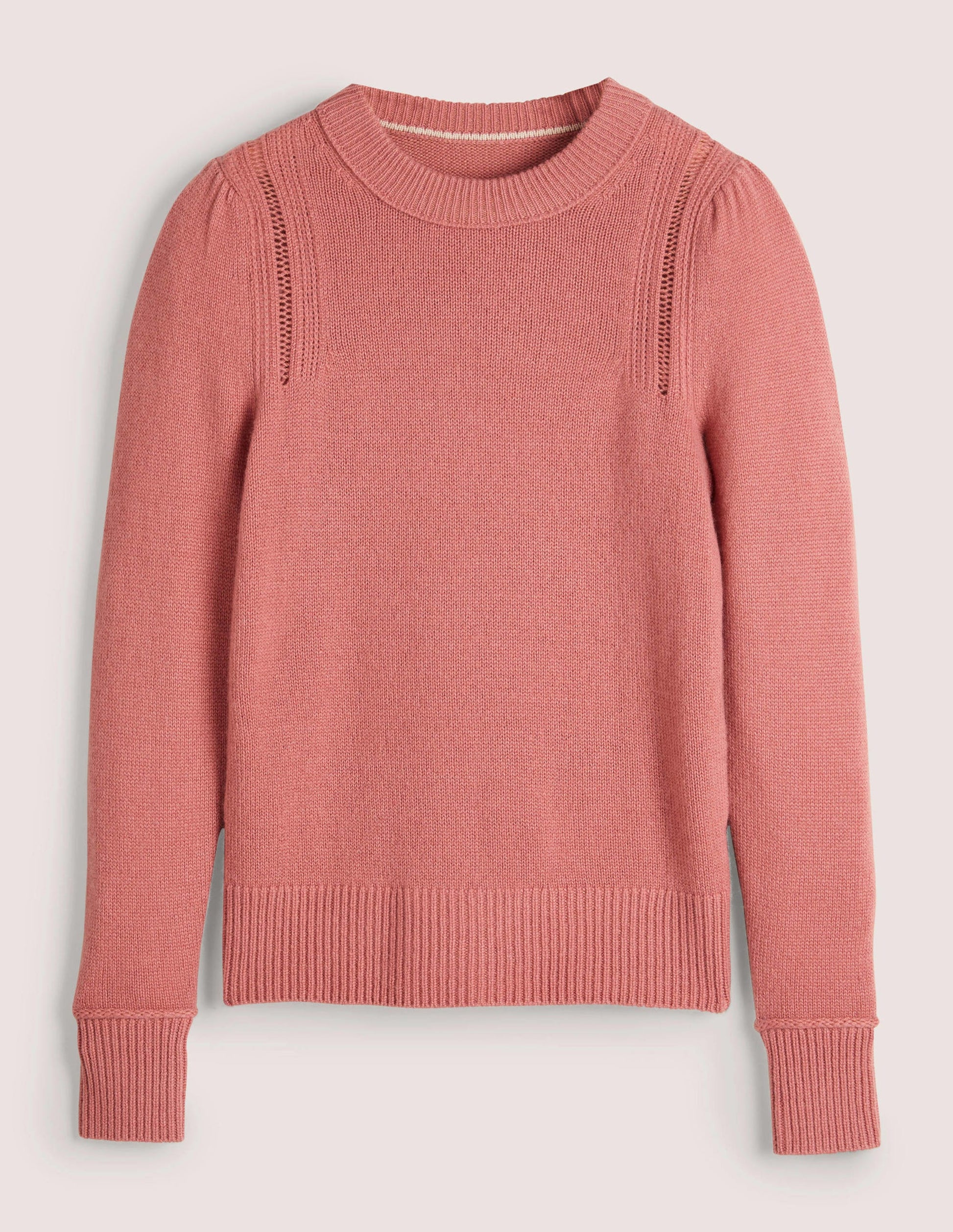 Lofty Cashmere Jumper-Dusty Red Melange-6