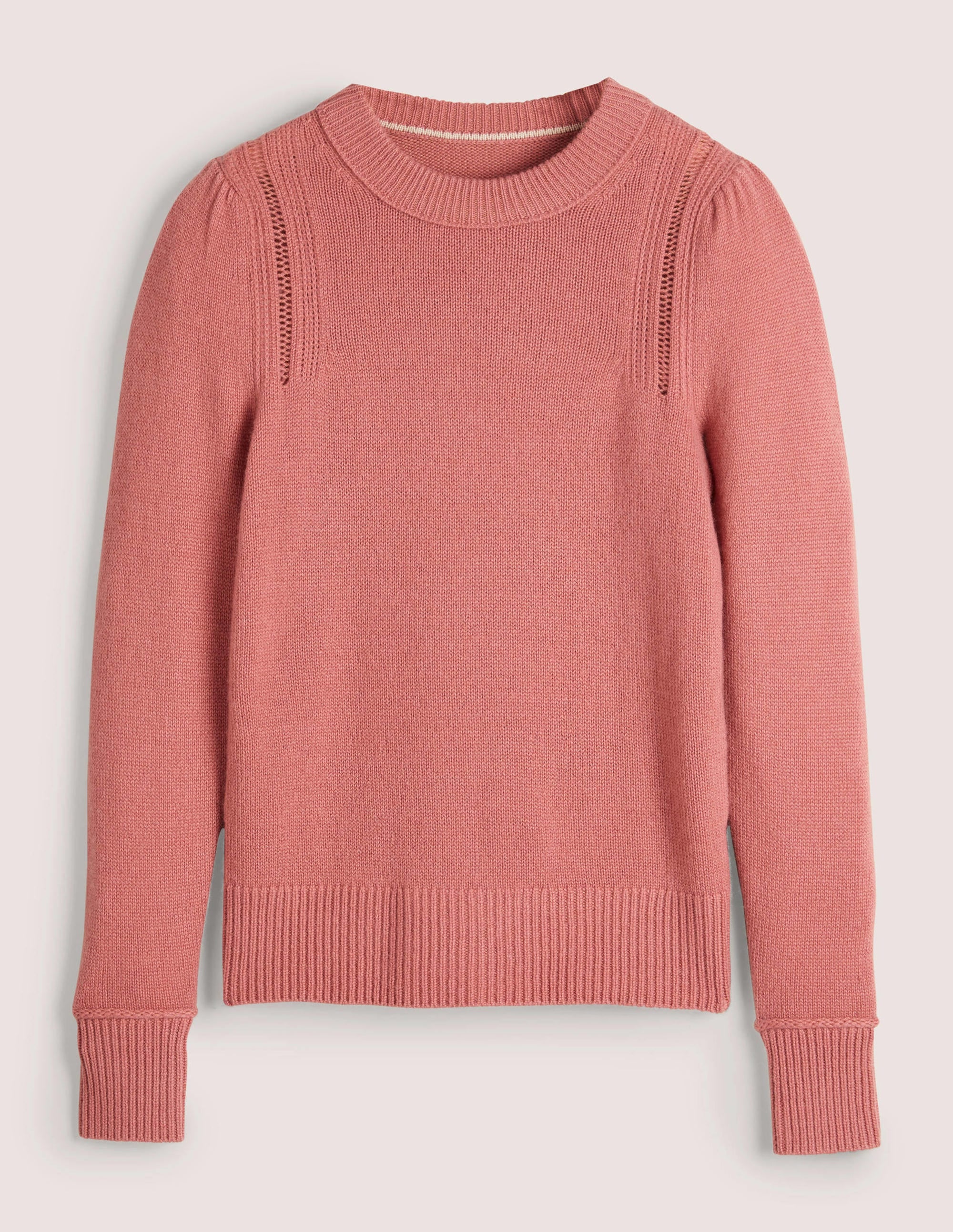 Lofty Cashmere Jumper-Dusty Red Melange - Image 6
