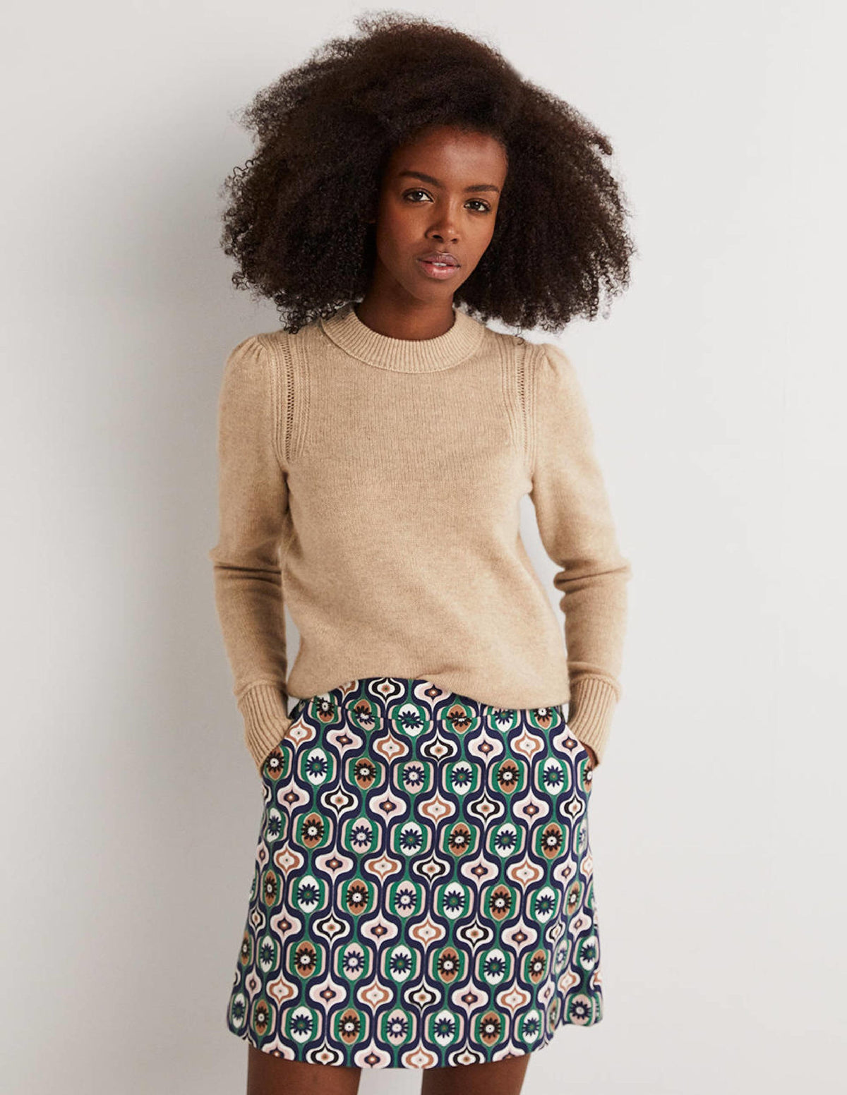 Lofty Cashmere Jumper-Chinchilla Melange - Image 1