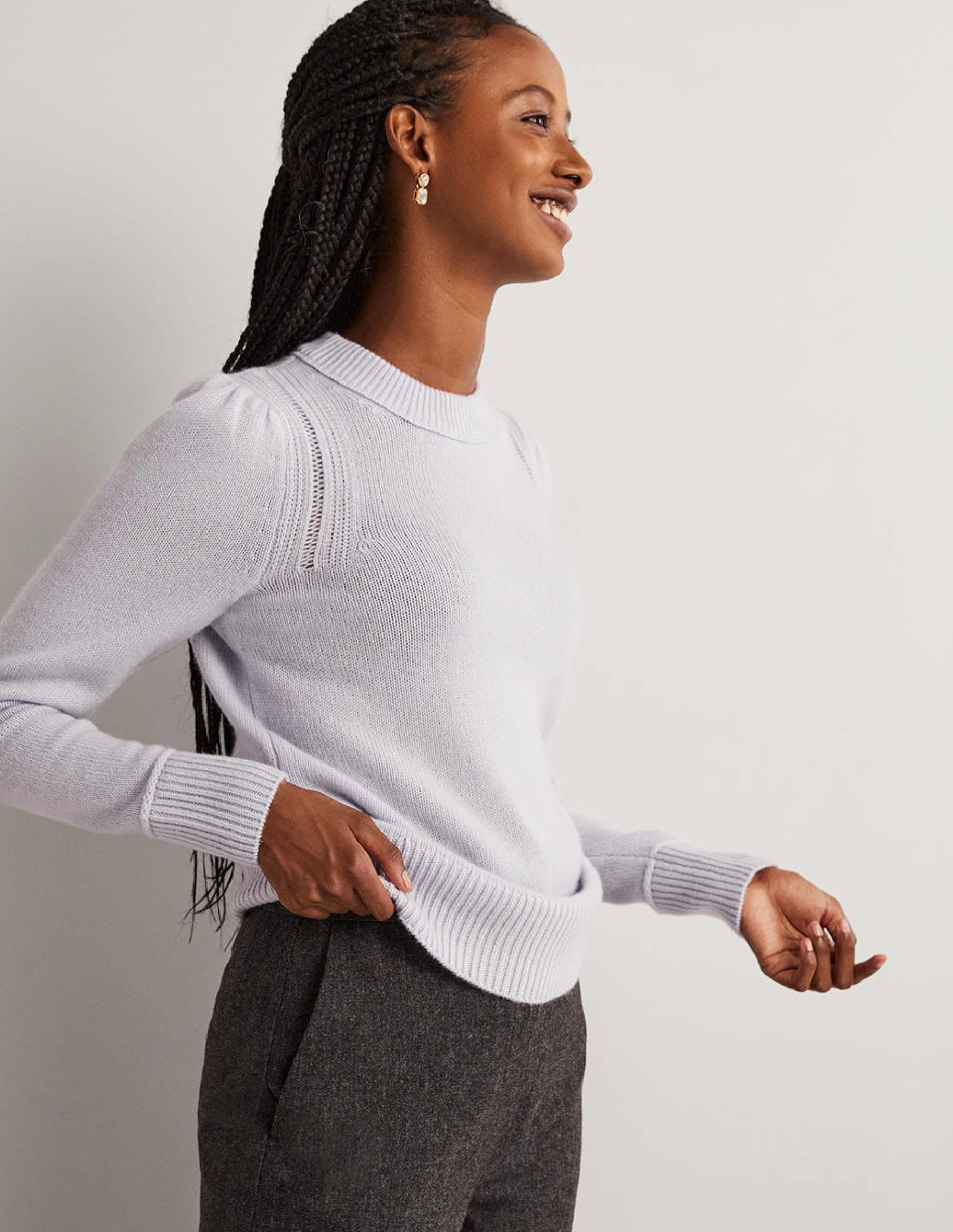 Lofty Cashmere Jumper-Skylight Blue - Image 4