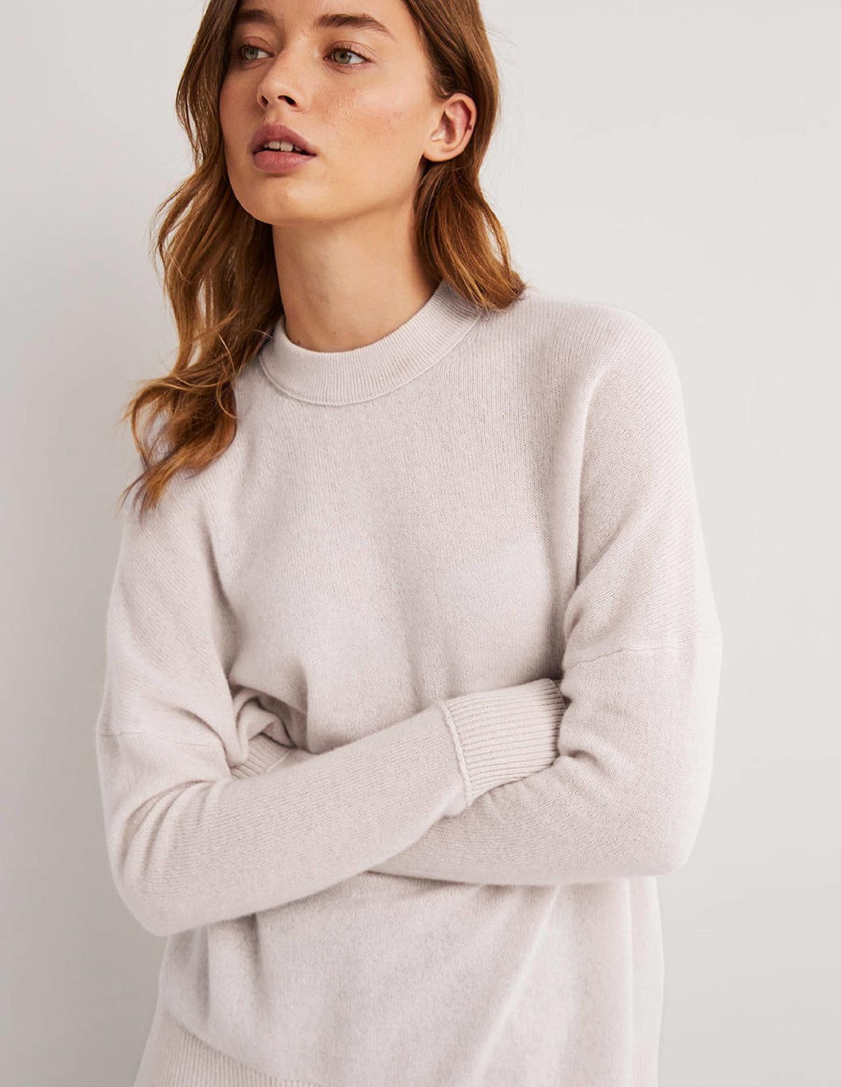 Cashmere Boyfriend Crew Jumper-Rope - Image 1