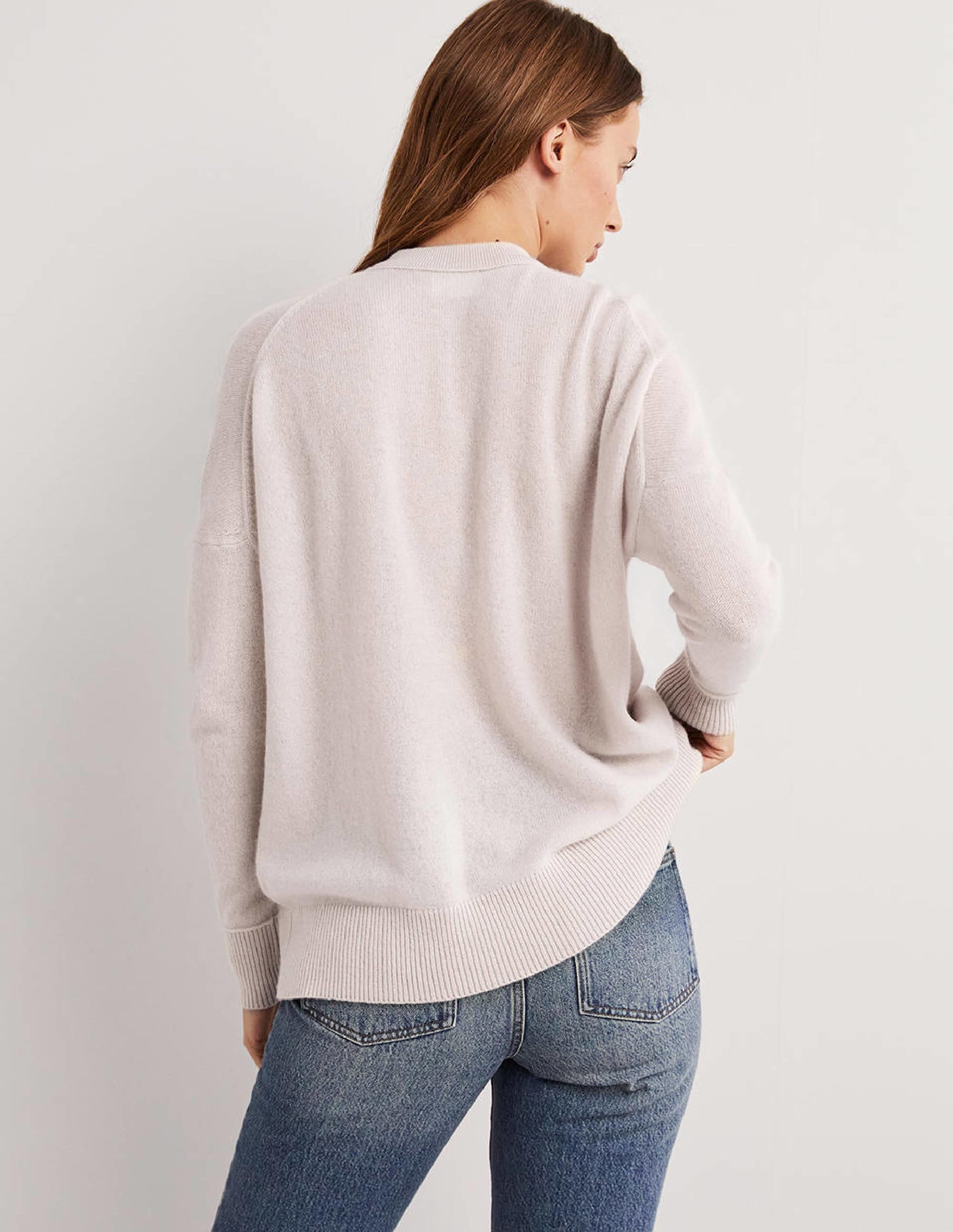 Cashmere Boyfriend Crew Jumper-Rope - Image 3