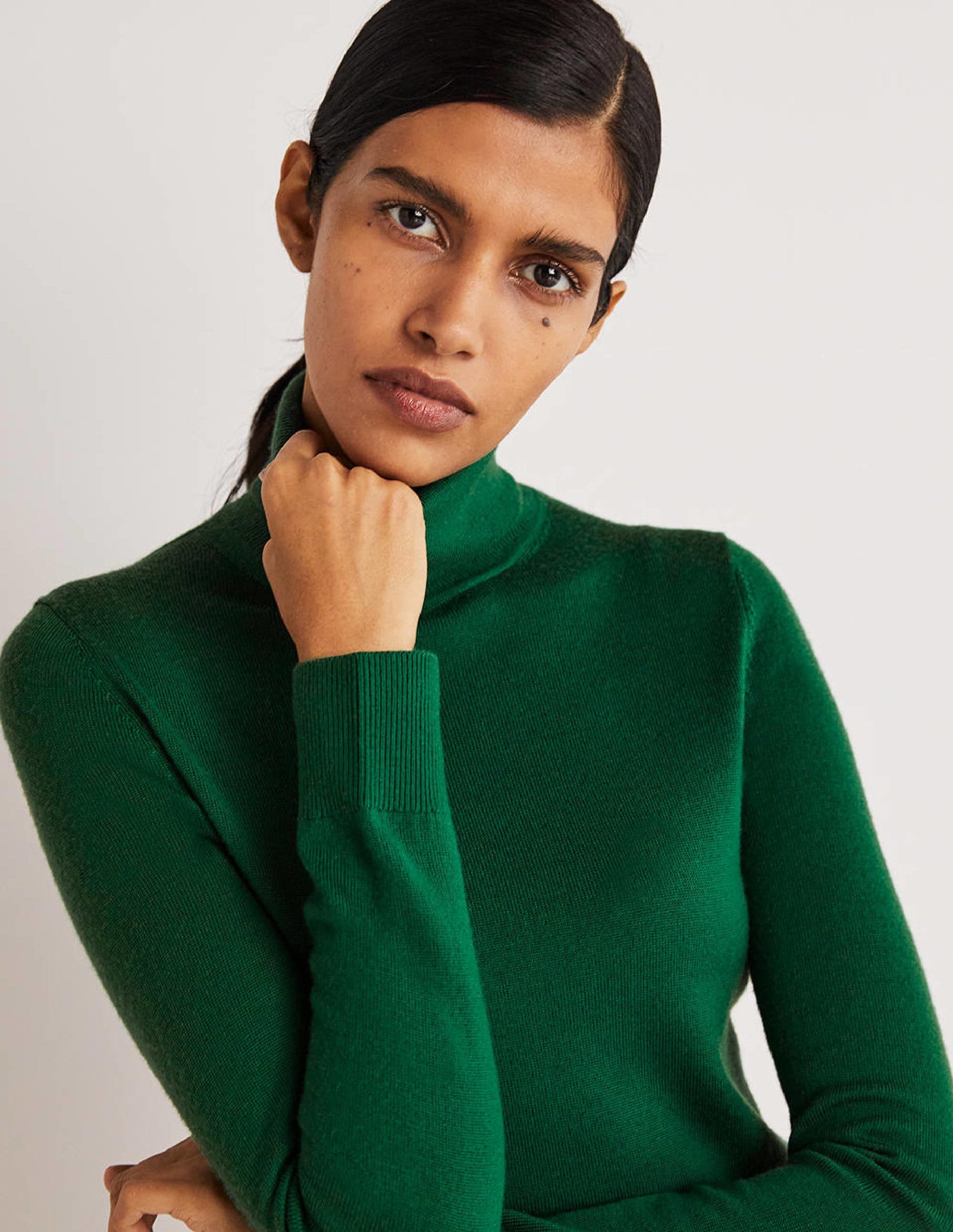 Merino Roll Neck-Trekking Green-1