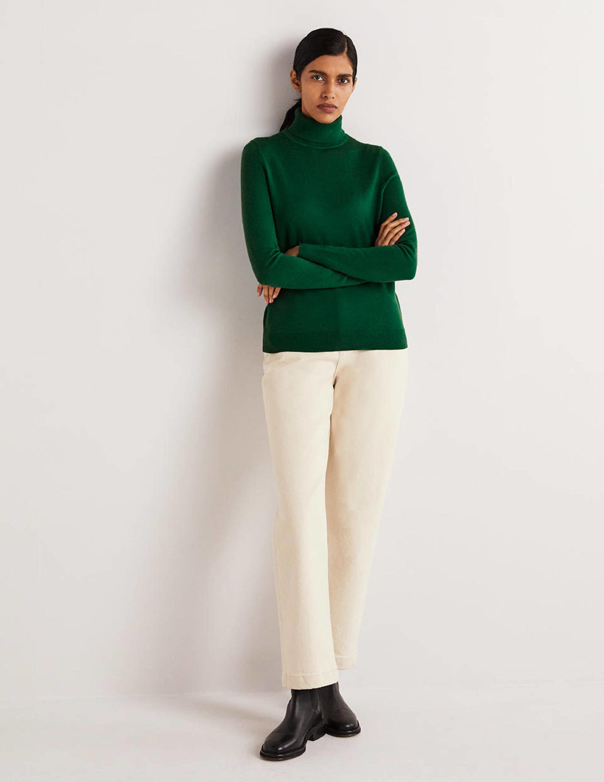 Merino Roll Neck-Trekking Green - Image 6
