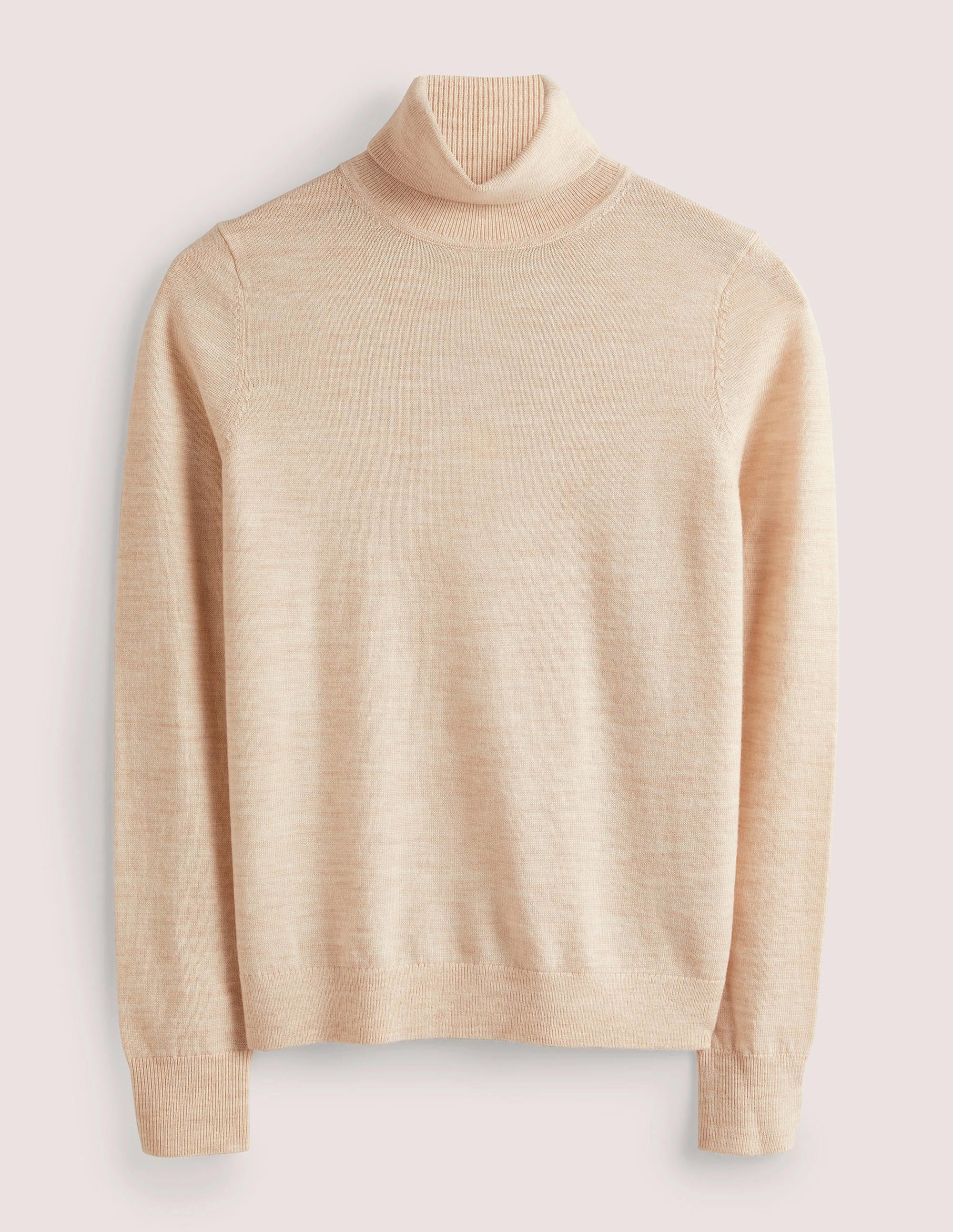 Merino Roll Neck-Oatmeal Melange - Image 6