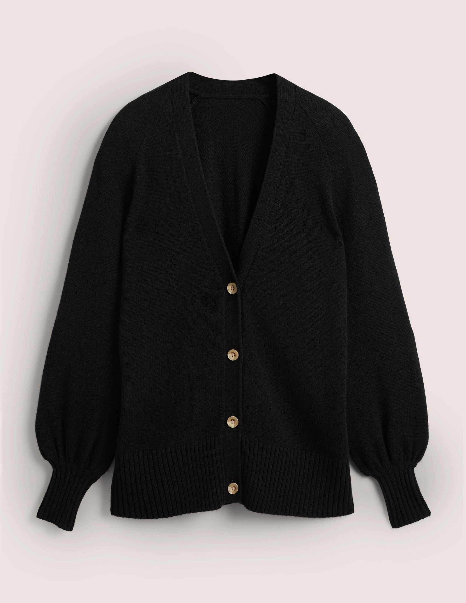 Long Cashmere Cardigan-Black-5