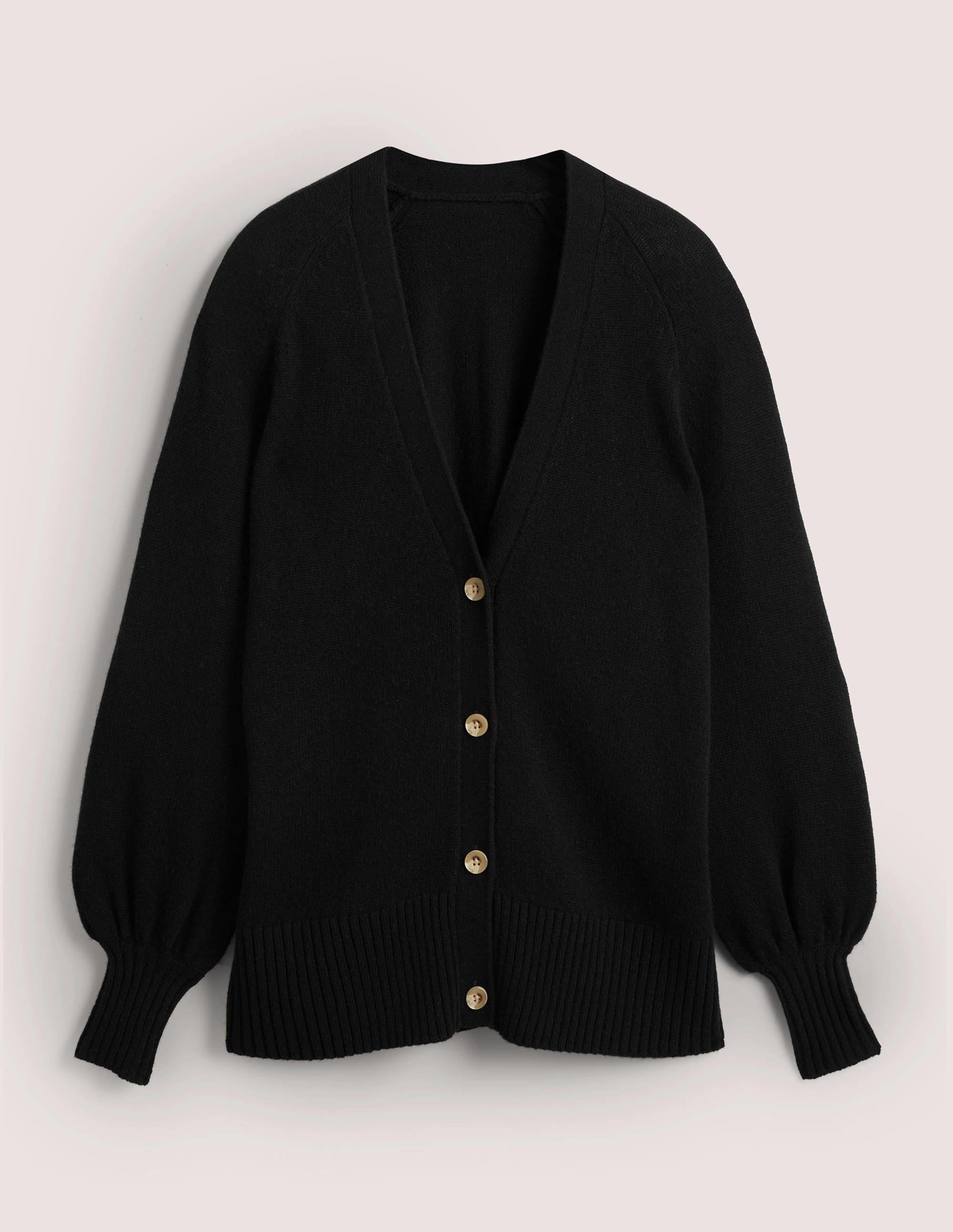 Long Cashmere Cardigan-Black - Image 5