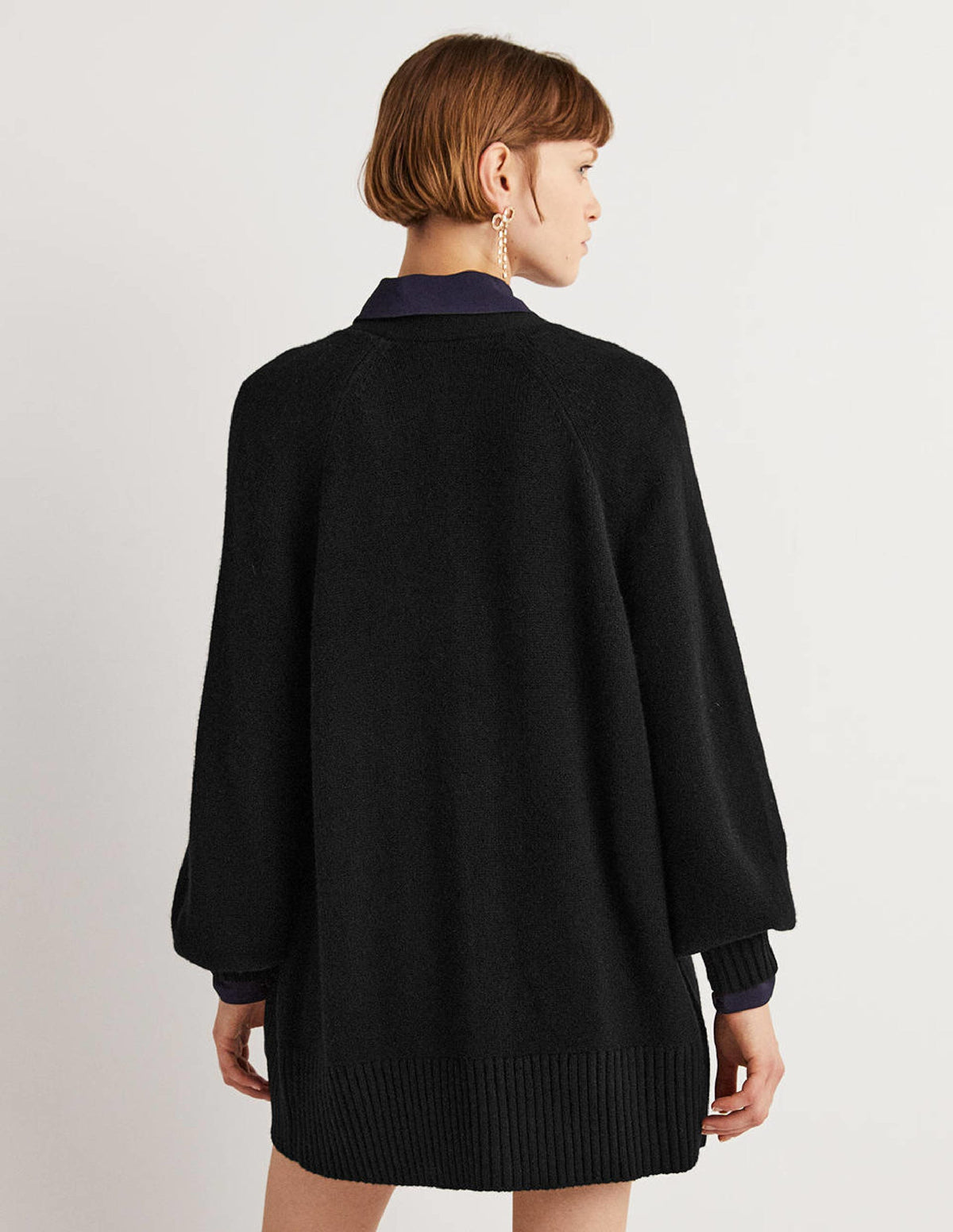 Long Cashmere Cardigan-Black-3
