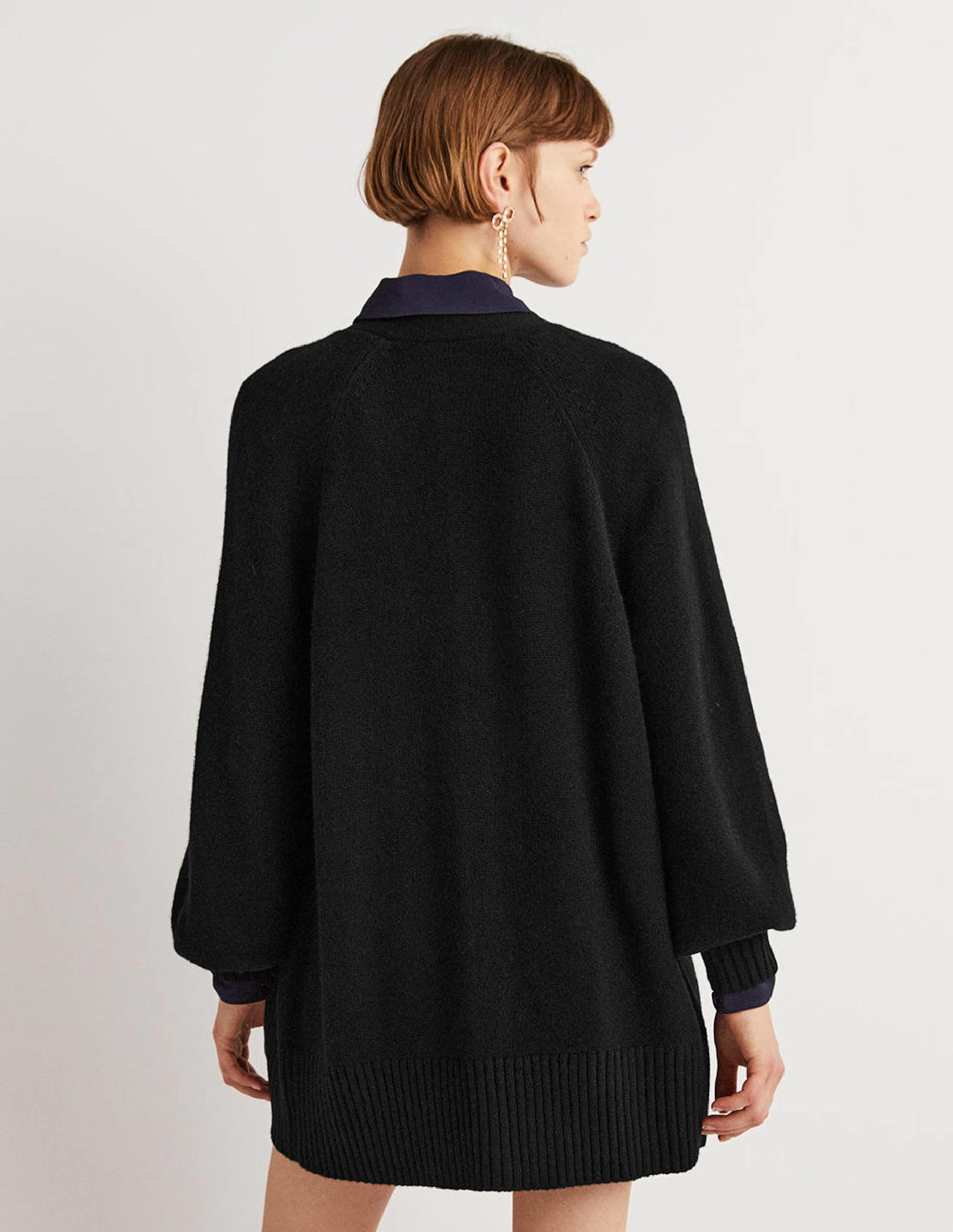 Long Cashmere Cardigan-Black - Image 3
