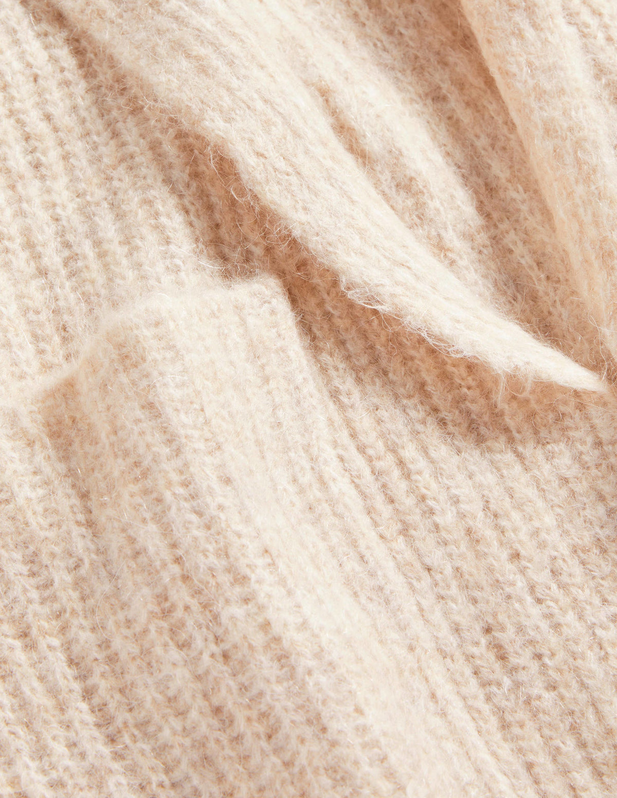 Fluffy Ribbed Coatigan-Oatmeal Melange-6