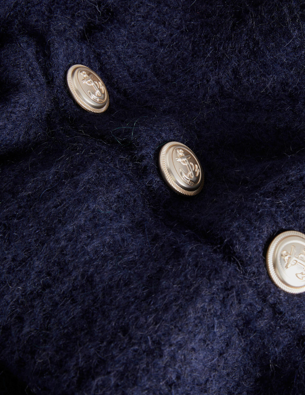 Fluffy Ribbed Button Jumper-Navy-7