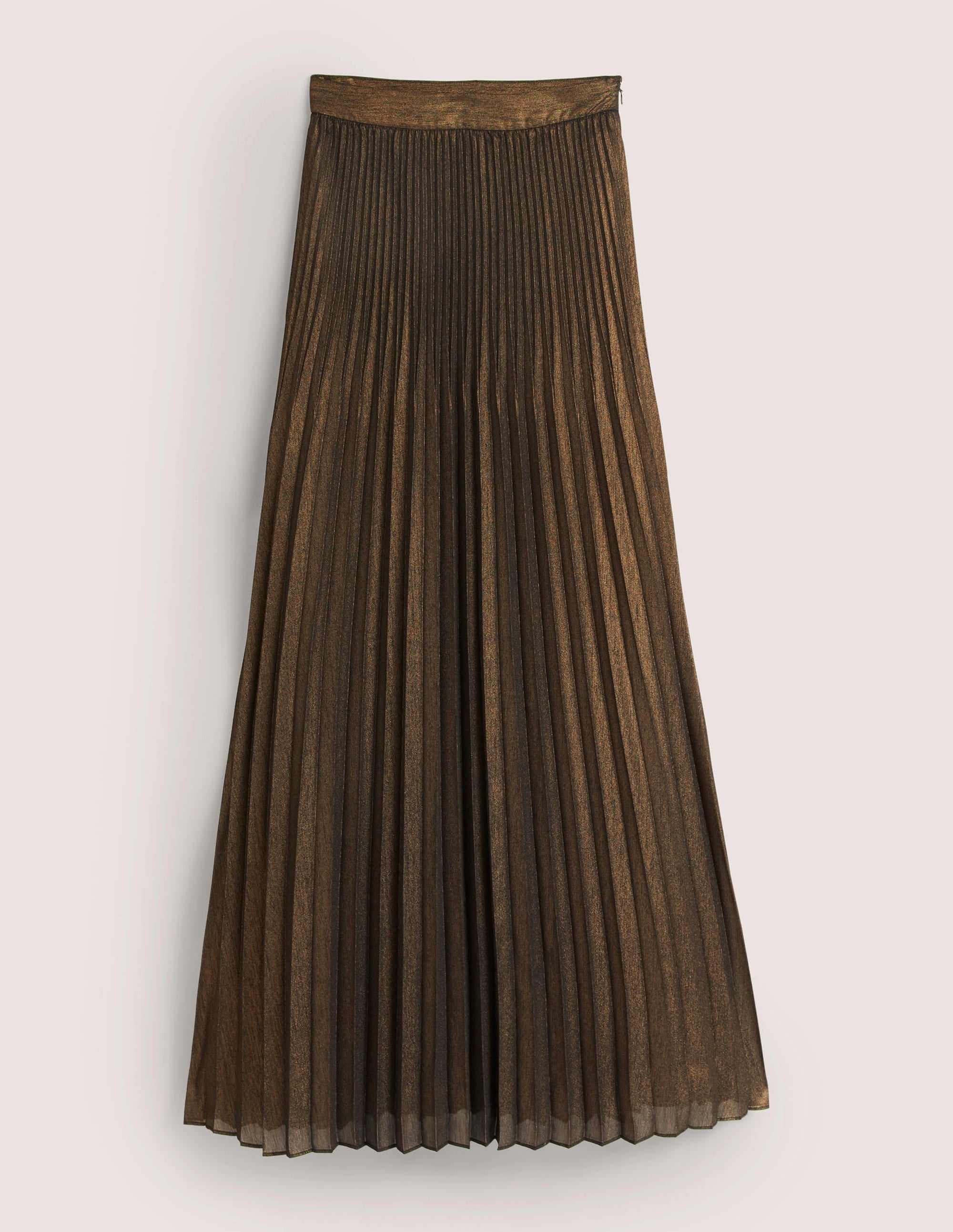 Pleated Party Maxi Skirt-Metallic Foil - Image 6