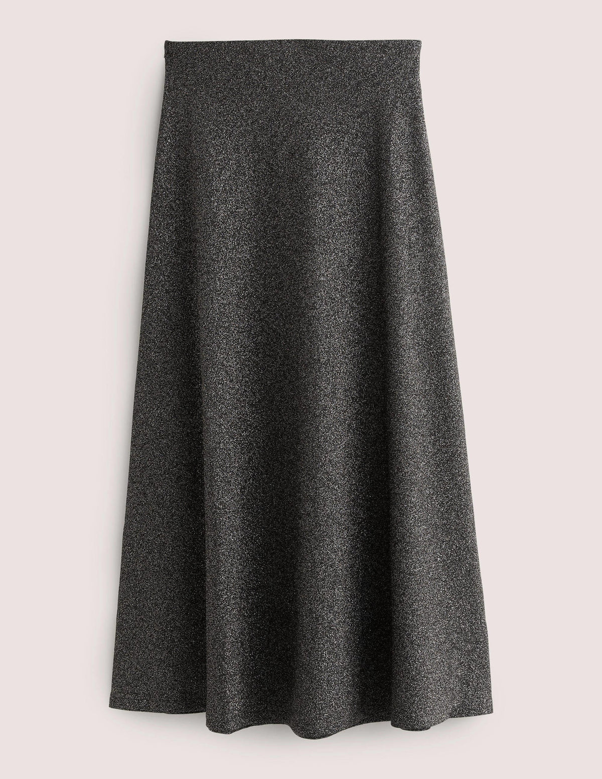 Metallic Party Midi Skirt-Black Sparkle-5