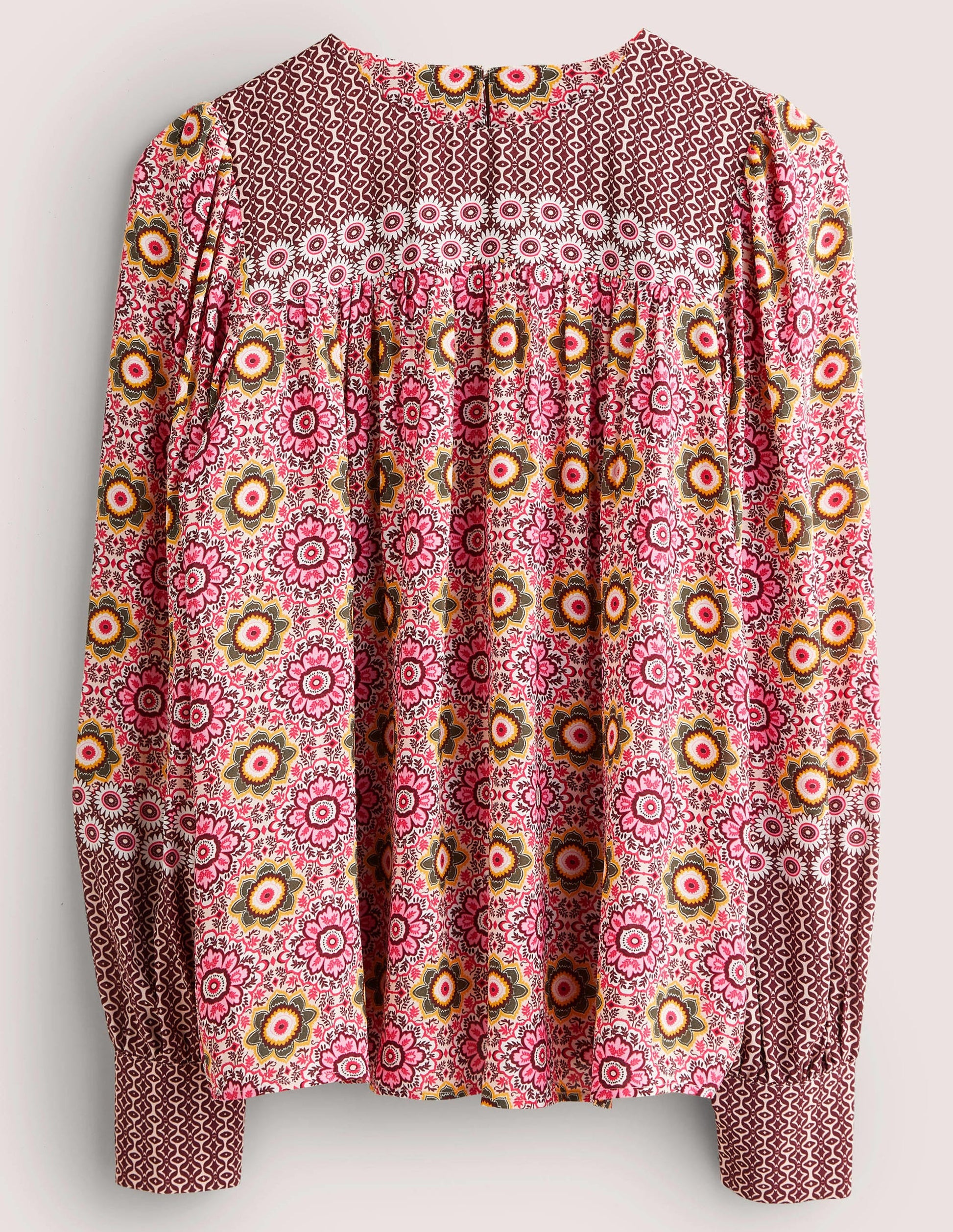 Printed Yoke Detail Top-Milkshake, Paradise Garden-6