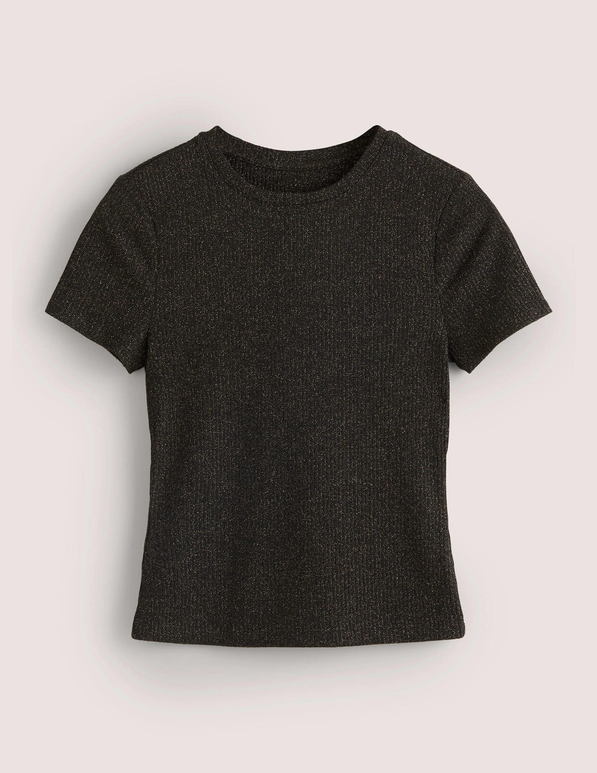 Sparkle Shrunken T-Shirt-Black/Gold Sparkle - Image 6
