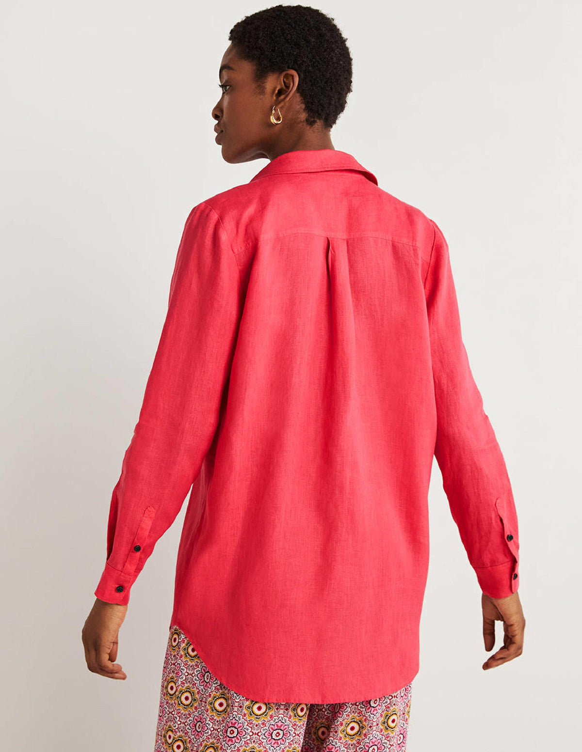 Linen Shirt-Pink Berry-3