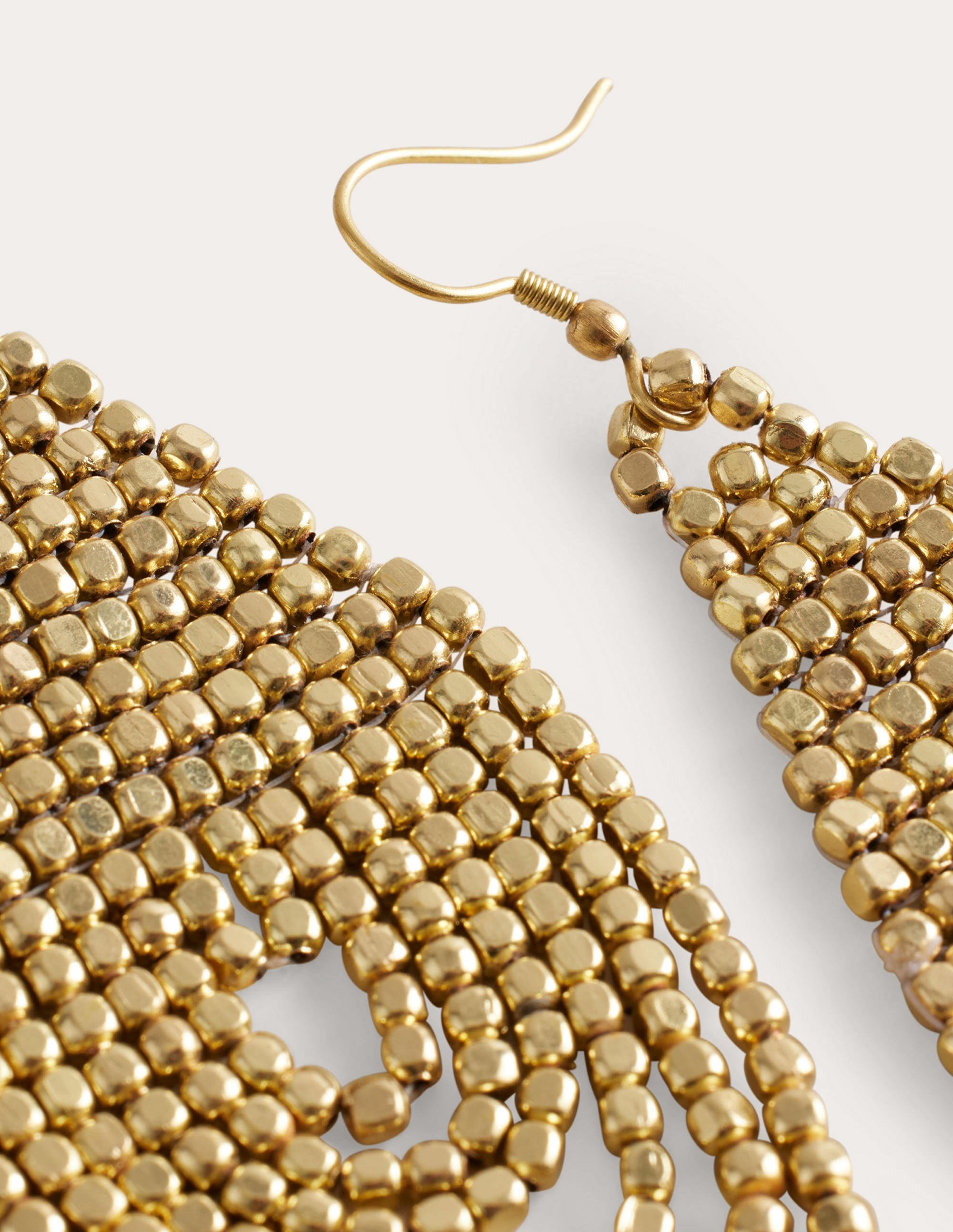 Bead Layer Earrings-Gold - Image 4