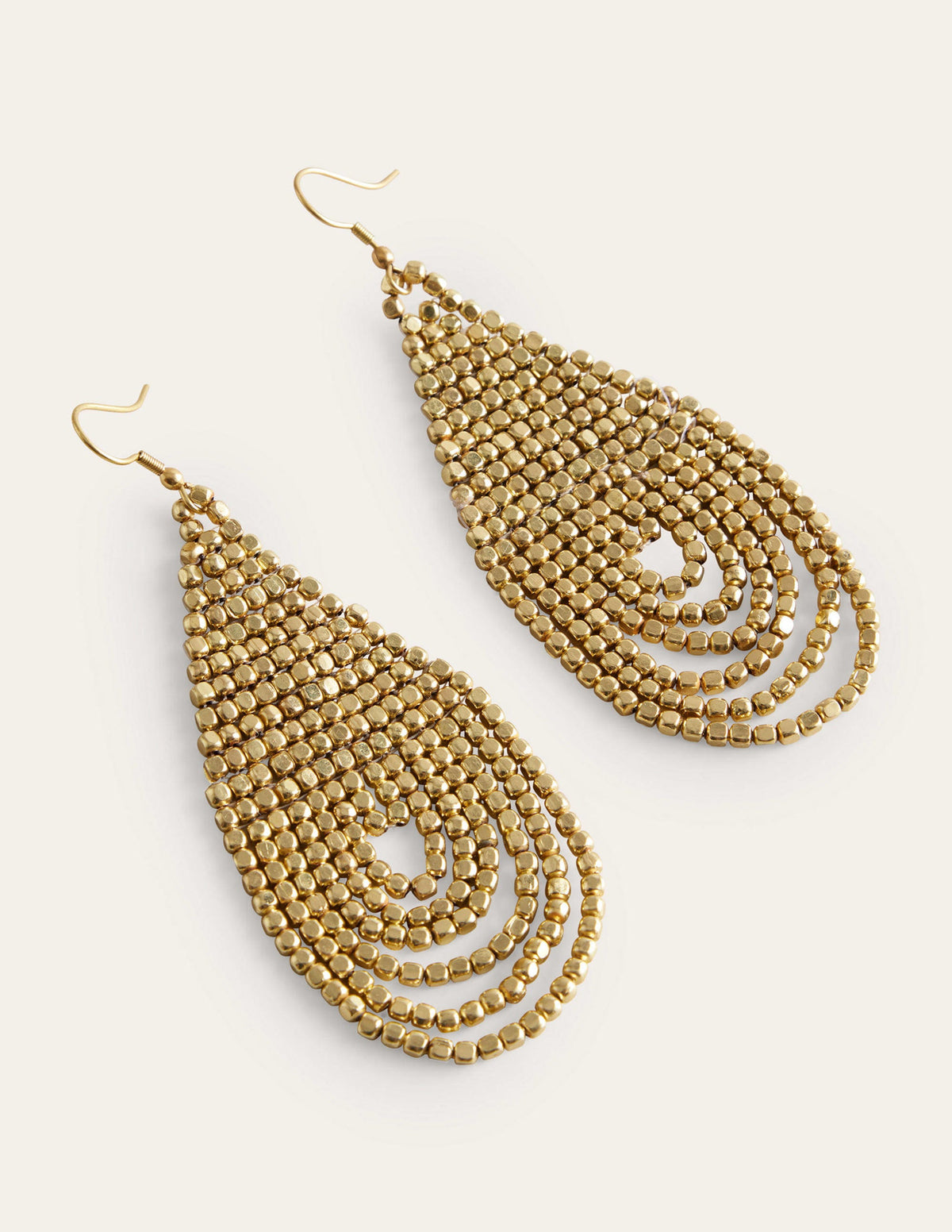 Bead Layer Earrings-Gold - Image 3