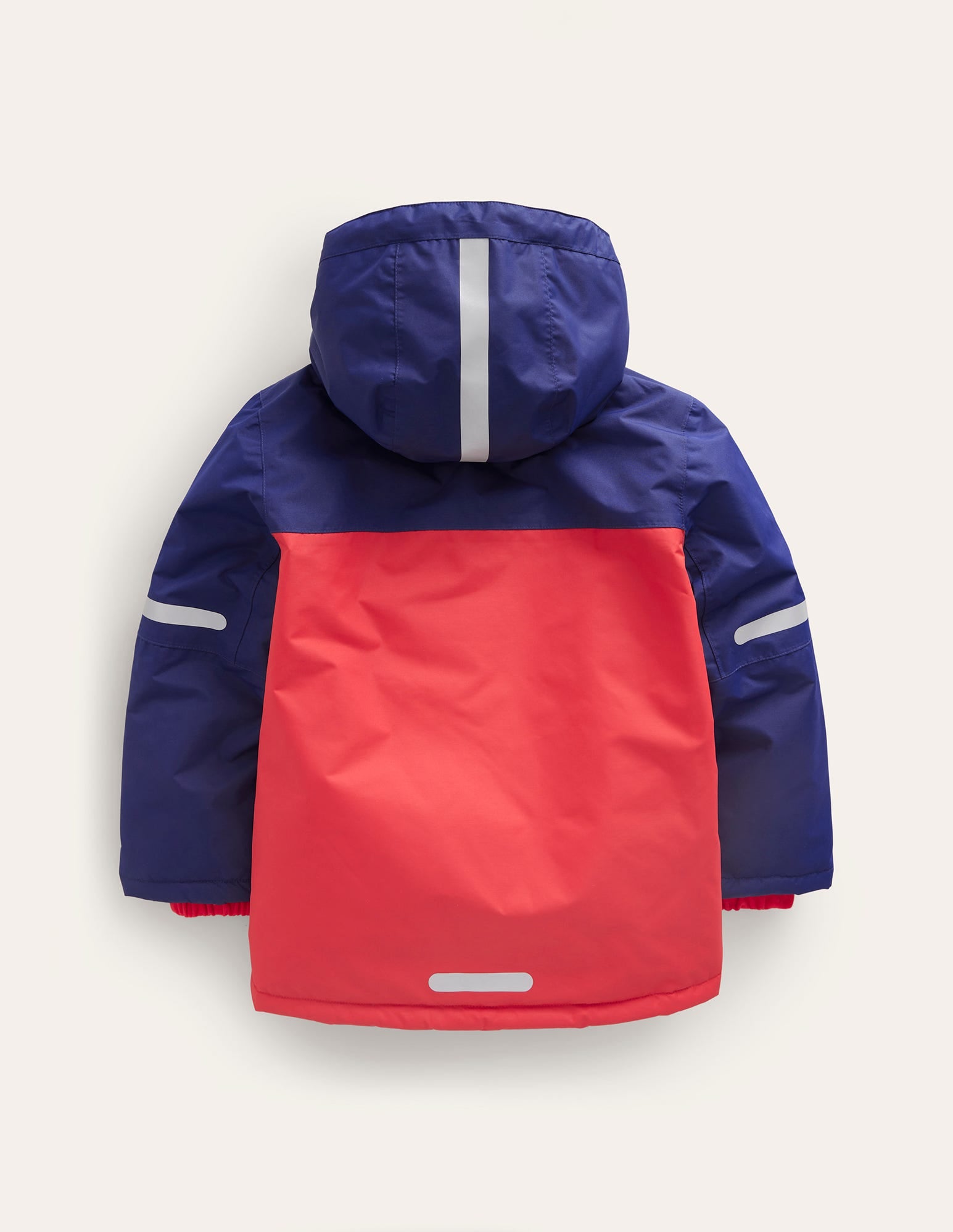 All-weather Waterproof Jacket-Red Colourblock-2