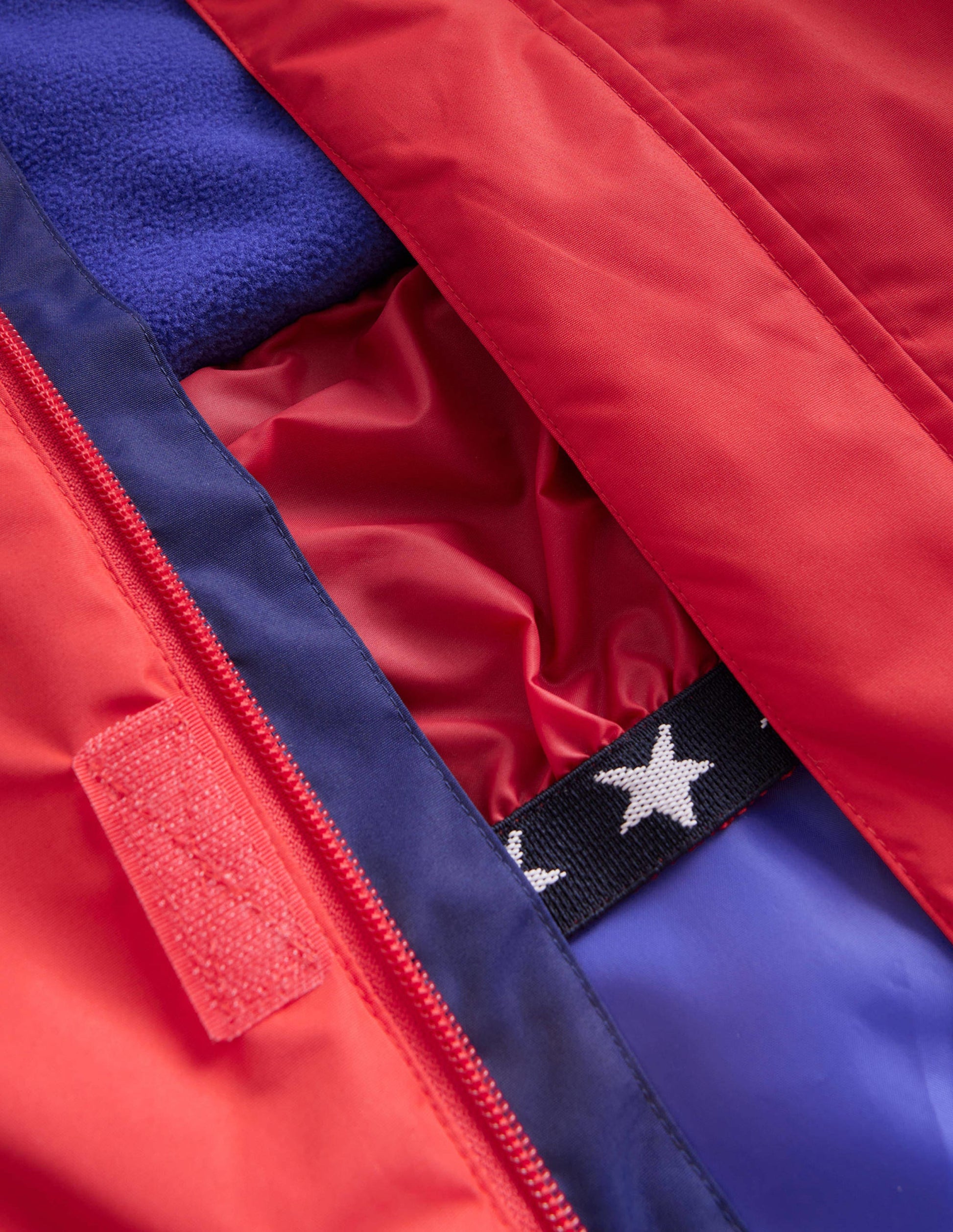 All-weather Waterproof Jacket-Red Colourblock-3