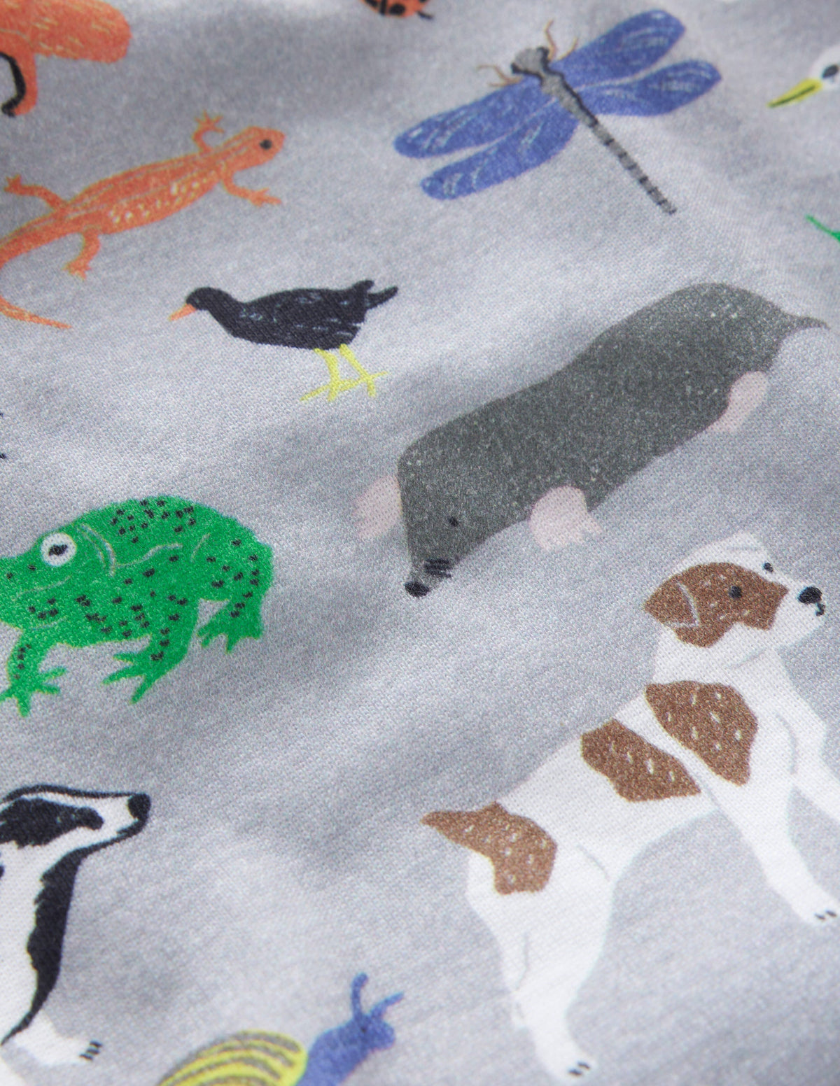 Snug Single Long John Pyjamas-Grey Marl Nature Trail - Image 3