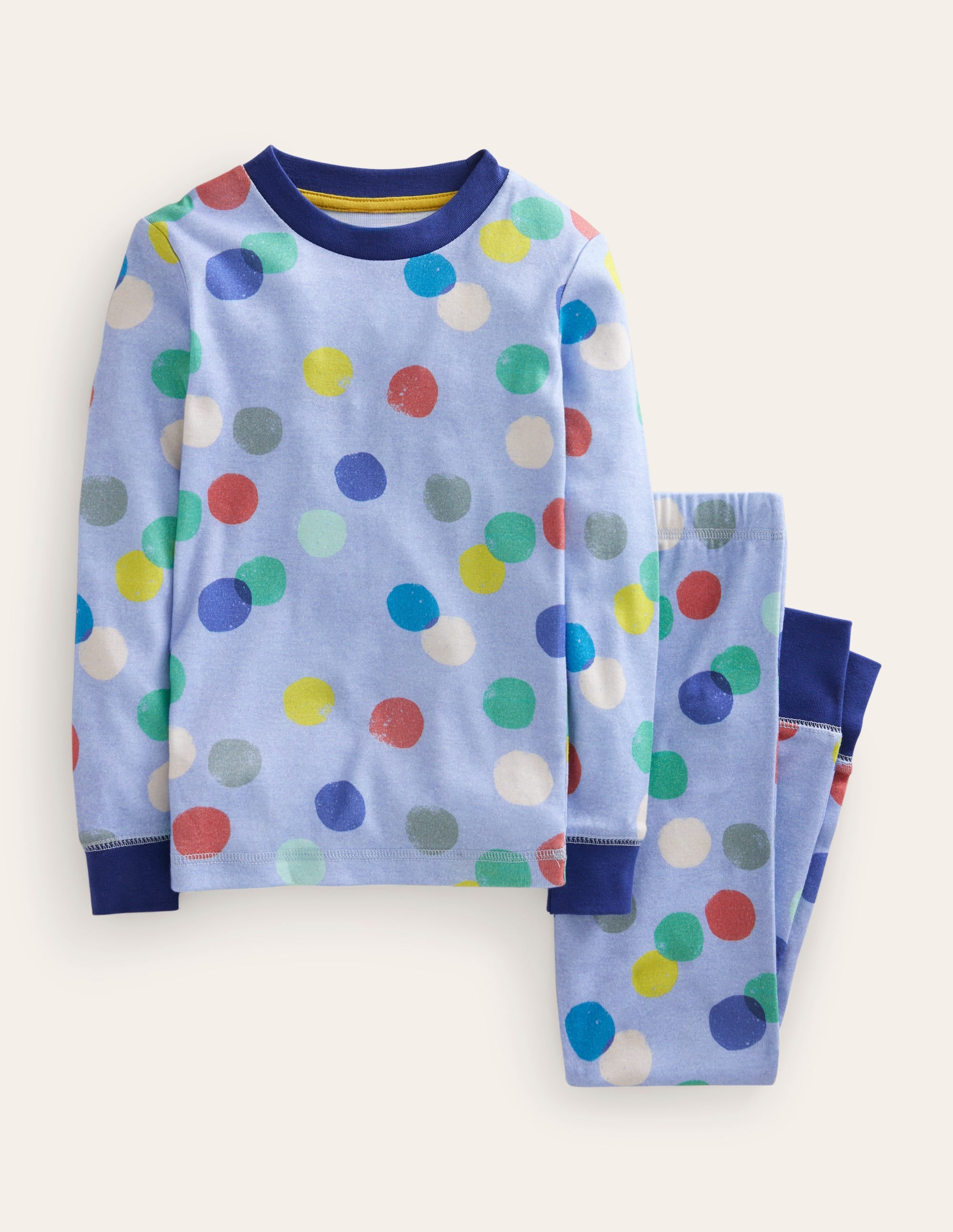 Snug Single Long John Pyjamas-Multi Spot - Image 1